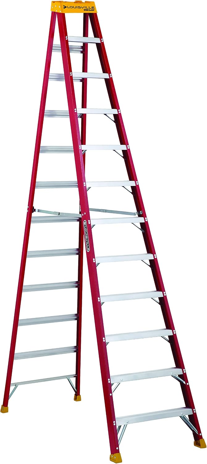 Louisville Ladder 4-Foot Fiberglass Step Ladder, 300-Pound Load Capacity, Type IA, L-3016-04