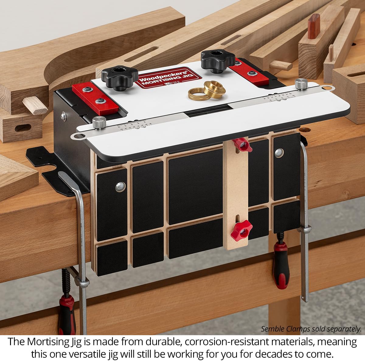 Woodpeckers Mortising Jig, Mortise + Tenon Jig, Easy to Cut Perfect Mortises With Your Plunge Router for Loose Tenon Joinery, Router Tool