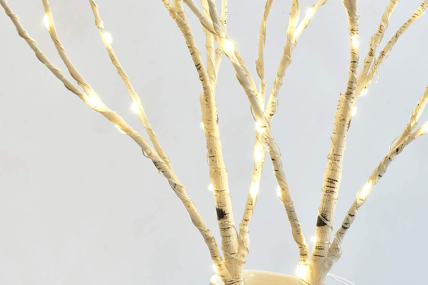 Fudios Lighted Branches with Timer 70 LED Fairy Lights 18in Battery Operated, Willow Branches with Lights for Vase Christmas Holiday Home Decor