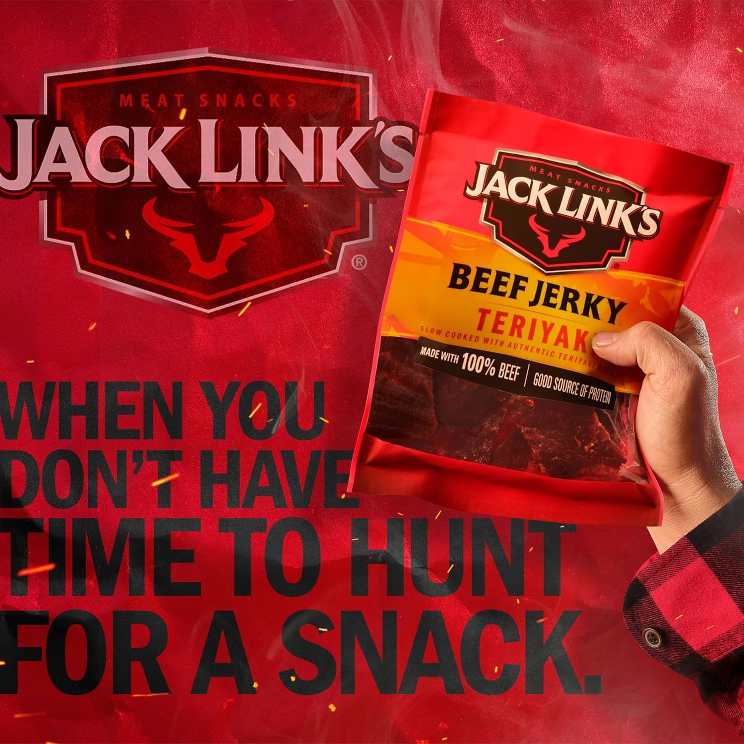 Jack Link's Peppered Beef Jerky Half Pounder - 8 oz Large Jerky Bag - Ready to Eat Real Meat Protein Snacks - 9g Protein per Serving - Made with 100% Real Beef | Large Jerky Bag - Ready to Eat Real Meat Protein Snacks - 9g Protein per Serving - Made with…
