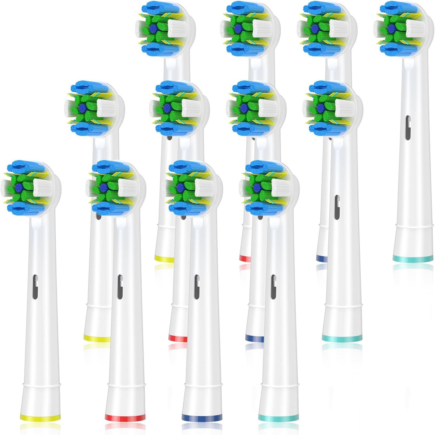 Schallcare Replacement Brush Heads Compatible with Oral B Braun Electric Toothbrush - Floss Toothbrush Head Fits for Oral B Pro 1000 Genius Smart