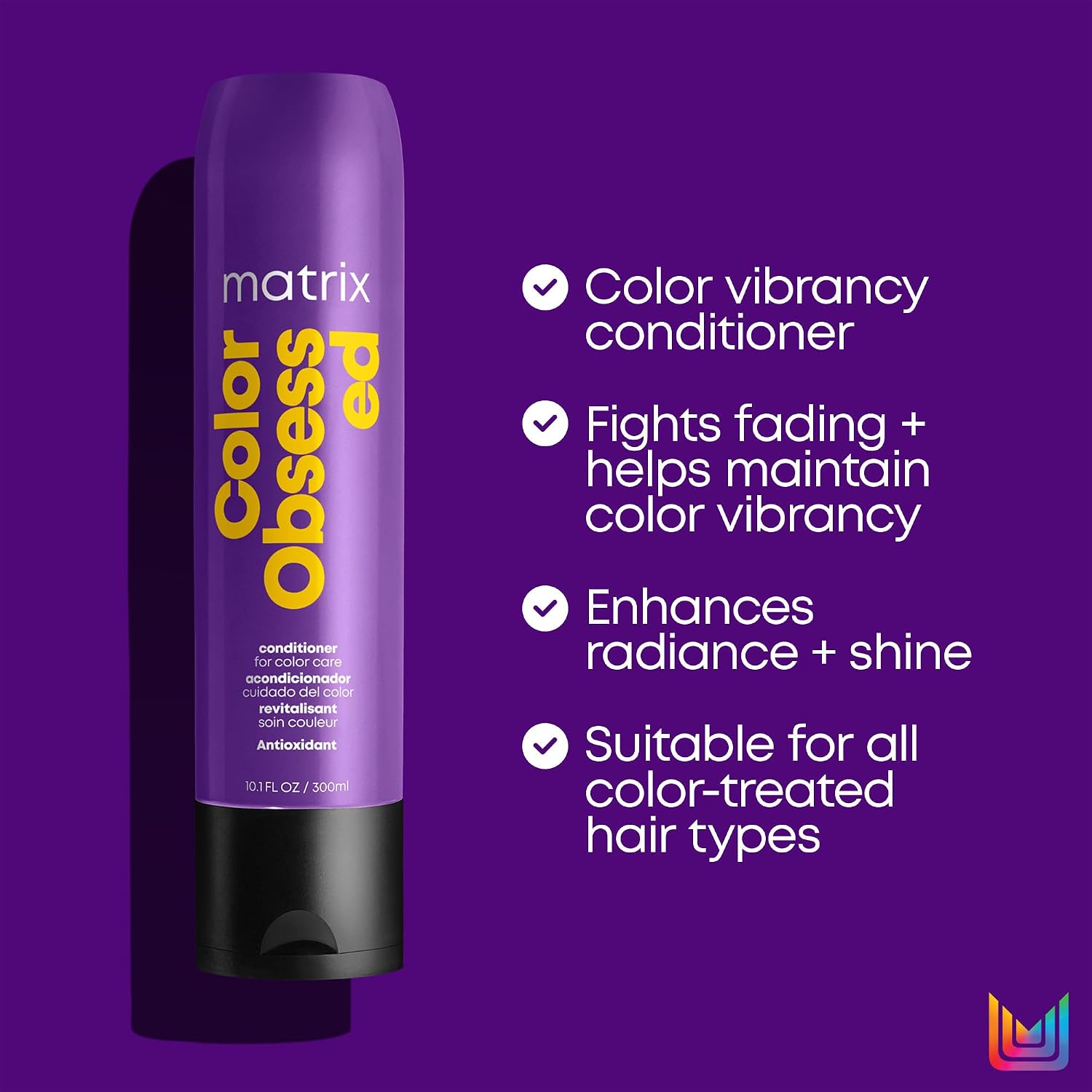 Matrix Color Obsessed Antioxidant Conditioner For Color-Treated Hair - Enhances Hair Colors, Protects Vibrancy and Prevents Fading, Cruelty-Free & Vegan