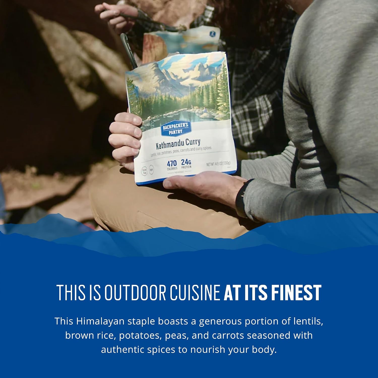 Backpacker's Pantry Lasagna | 1-Pack | 29g Protein | 620 Cal | Vegetarian, Nut Free | Made in the USA | Freeze Dried Meal & Camping Food