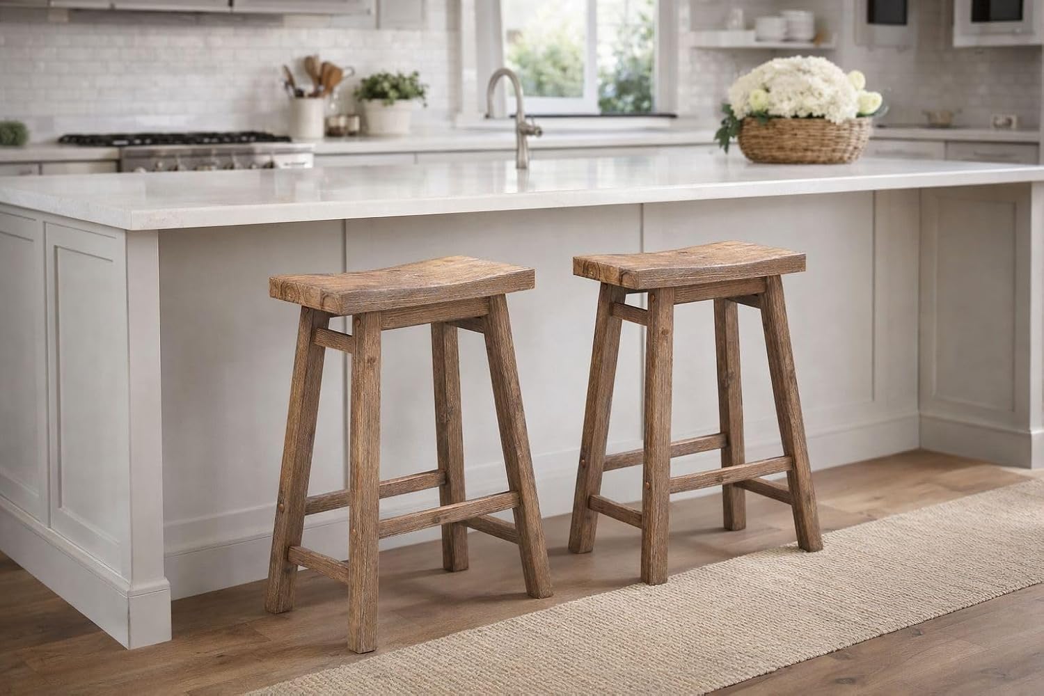 Boraam Sonoma Saddle Stool, Chestnut