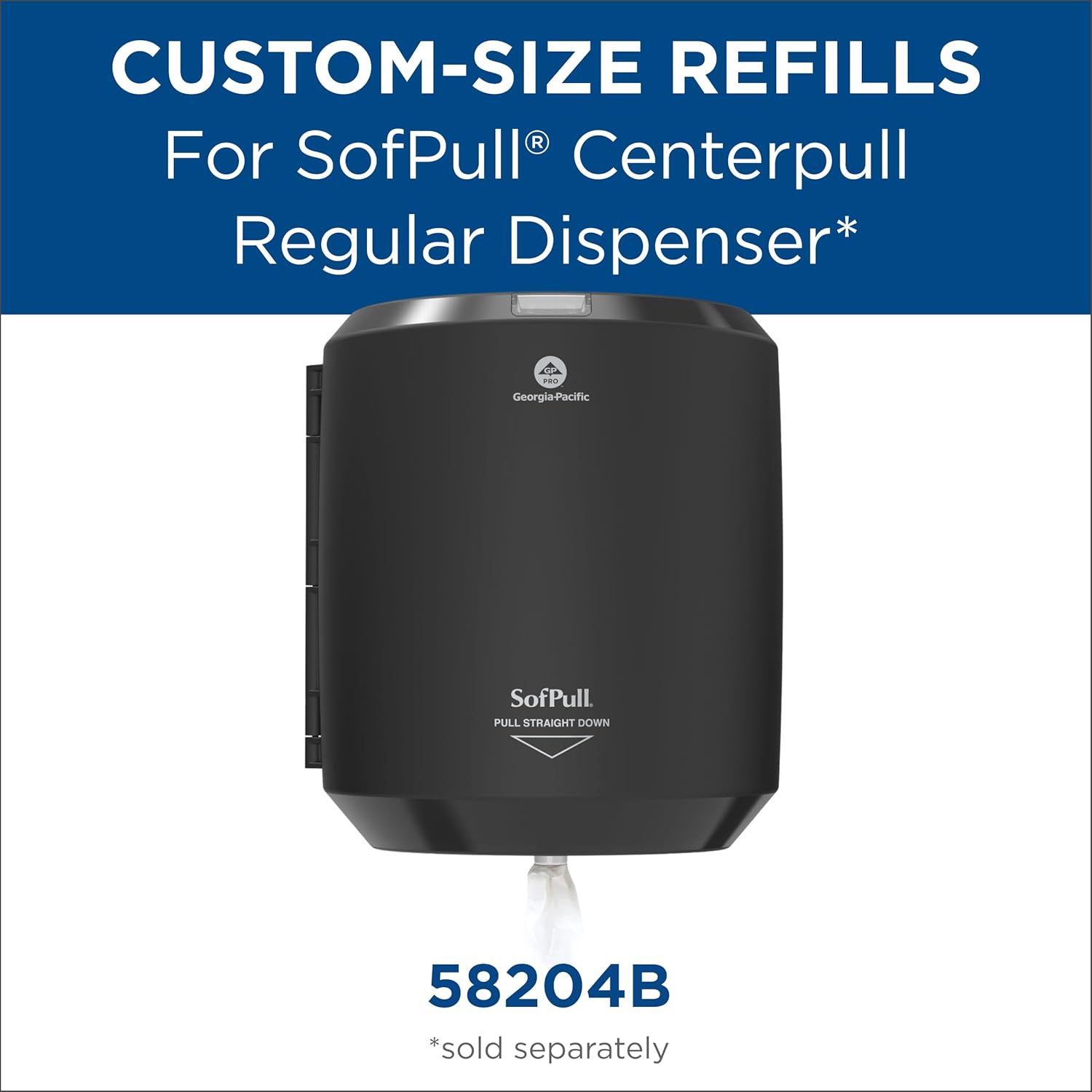 Georgia-Pacific SofPull Centerpull Regular Premium Towel Dispenser Refills, Commercial Paper Towels, 324 Sheets Per Roll, 6 Rolls Per Case, White
