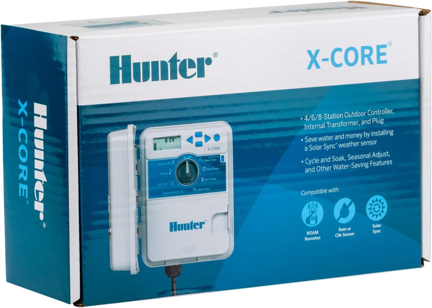 Hunter X-Core Sprinkler Timer, 8-Zone Indoor/Outdoor Sprinkler Controller