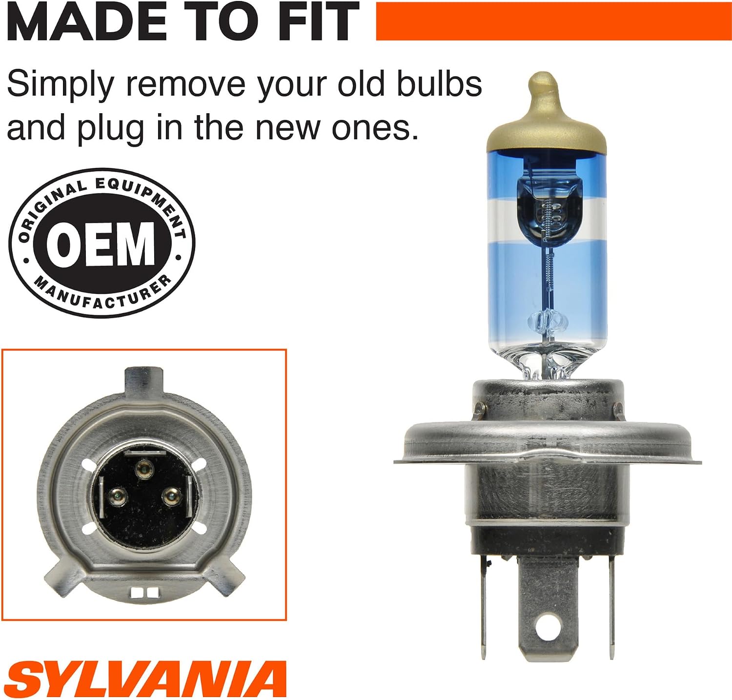 SYLVANIA - 9003 SilverStar Ultra - High Performance Halogen Headlight Bulb, High Beam, Low Beam and Fog Replacement Bulb
