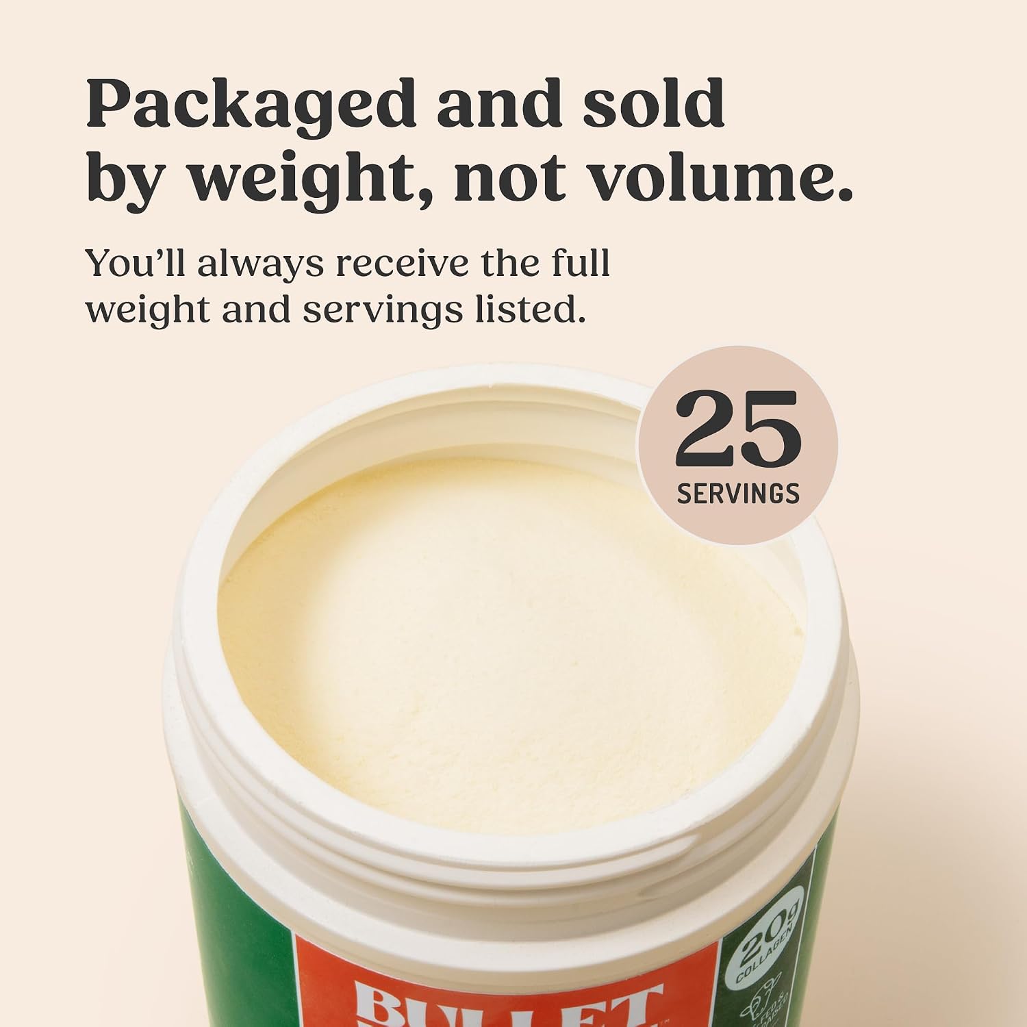 Bulletproof Unflavored Collagen Peptides Protein Powder, 17.6 oz | 20g Grass-Fed Pasture-Raised Collagen Protein and Amino Acids for Skin, Bones and Joints