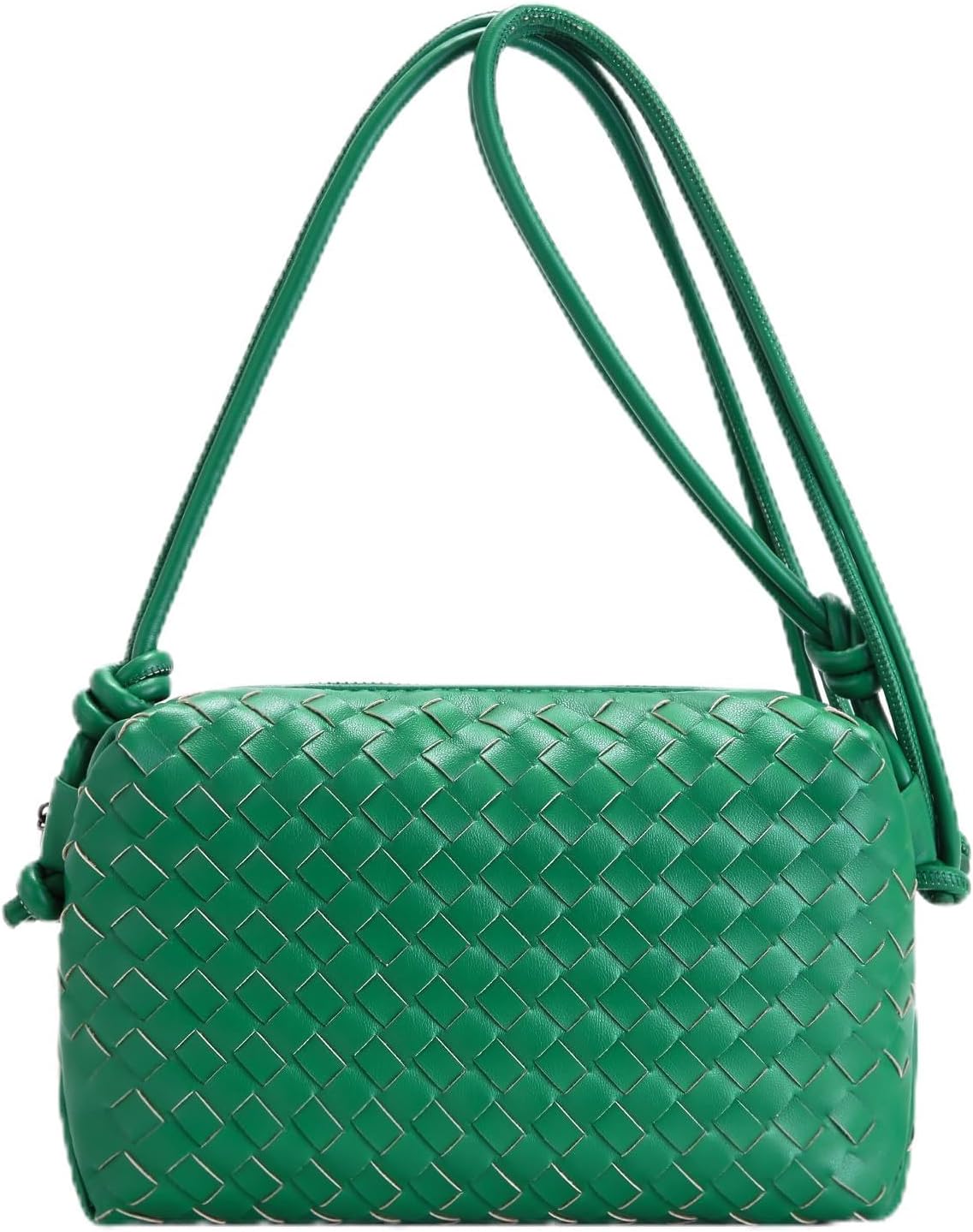 Woven Crossbody Bag for Women: Vegan Leather Handbag for Leisure | Classic Handwoven Bag For Style - Compact Design, Lightweight, Minimalist Style, Fits Phone, Cards & Key, Ideal for Daily Use