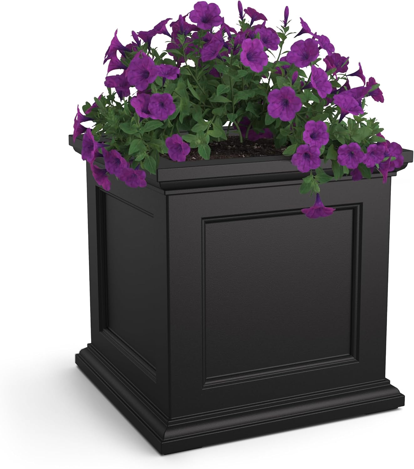 Mayne Fairfield 16in Self-Watering Square Planter, Black