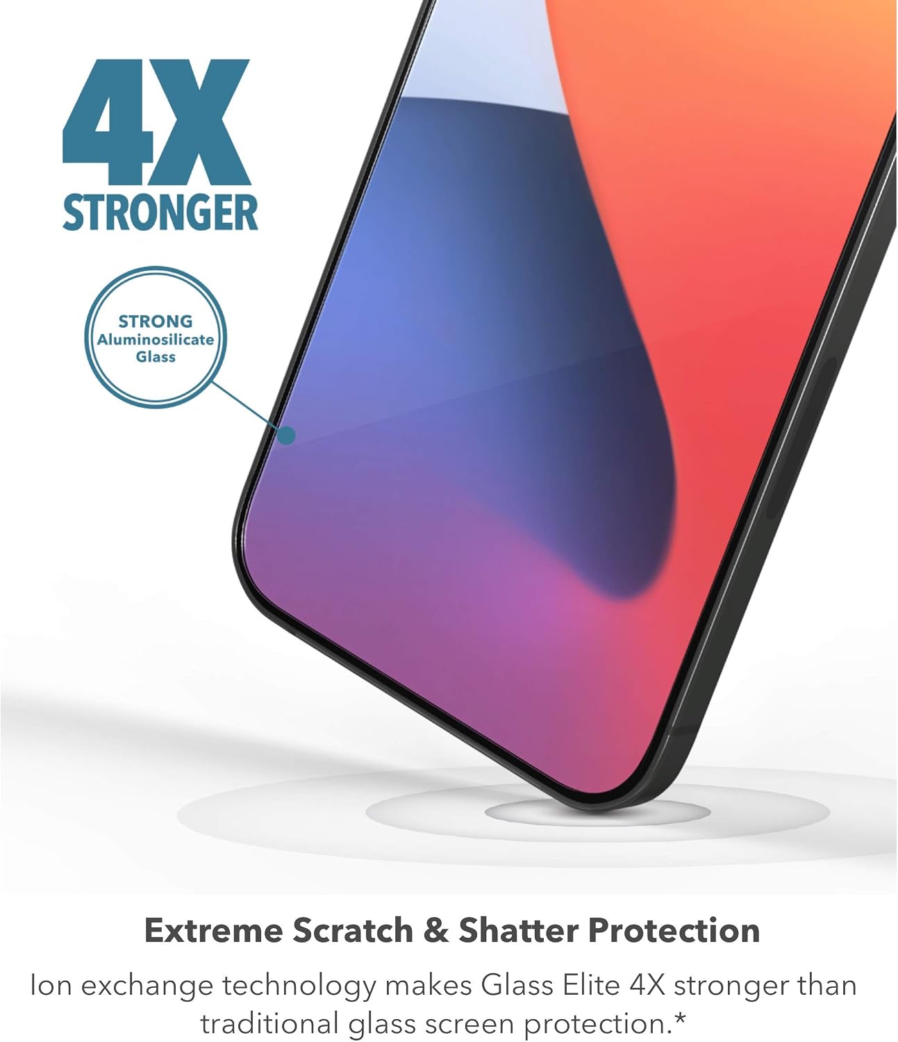 ZAGG Glass Elite VisionGuard+ Screen Protector - iPhone 12 Mini - Impact Protection, Scratch, Fingerprint, Smudge, InvisibleShield, Oil Resistant