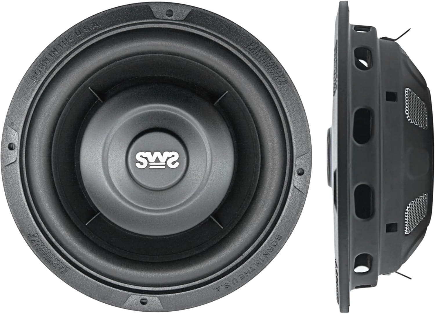 Earthquake Sound i82SWS 8-inch Shallow Woofer System Under-the-Seat Subwoofers with Gaskets, 2-Ohm (Pair)