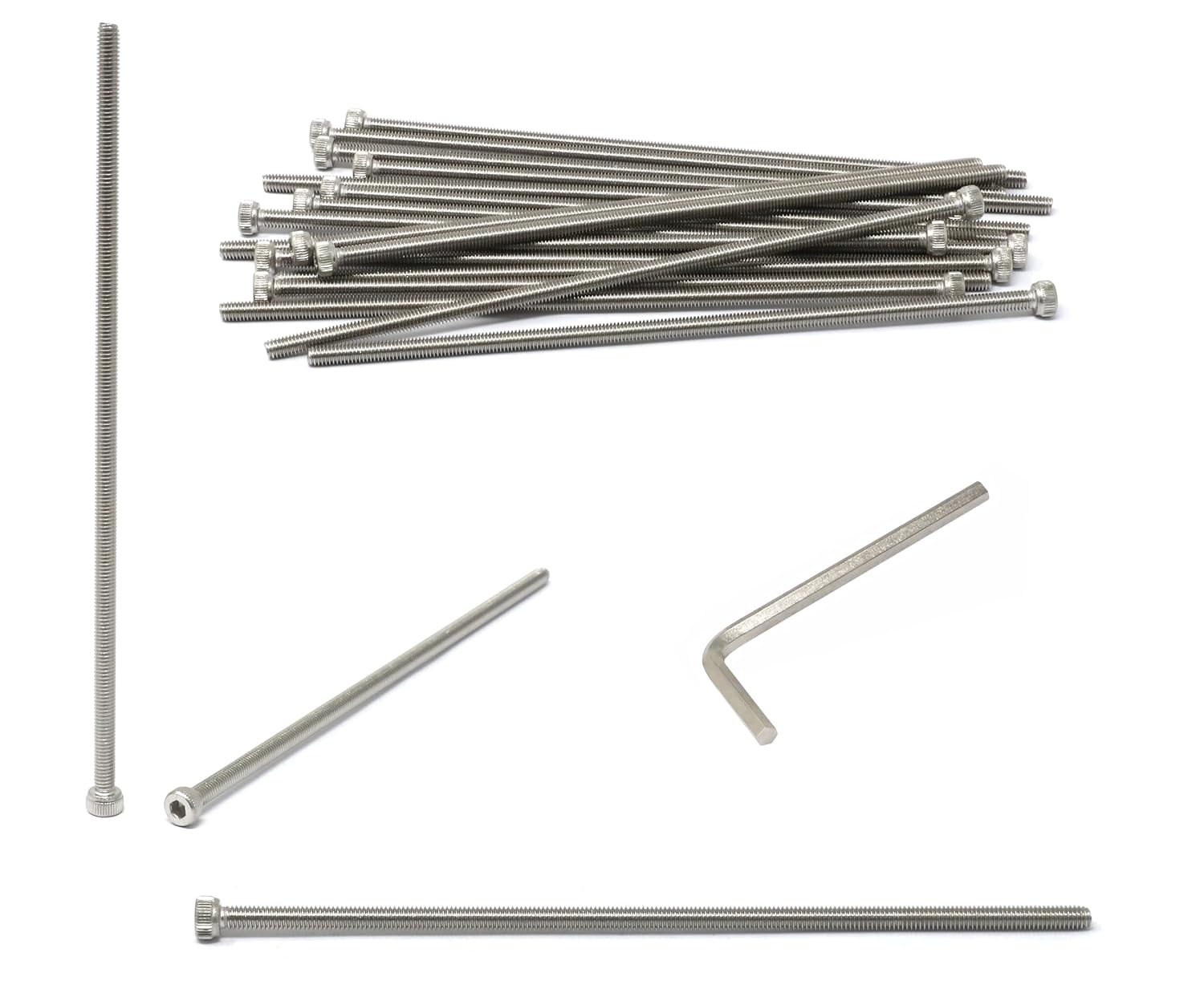 iexcell 20 Pcs M8 x 30/35/40/45/50 mm Stainless Steel 304 Hex Socket Head Cap Screws Bolts Assortment, Fully Threaded