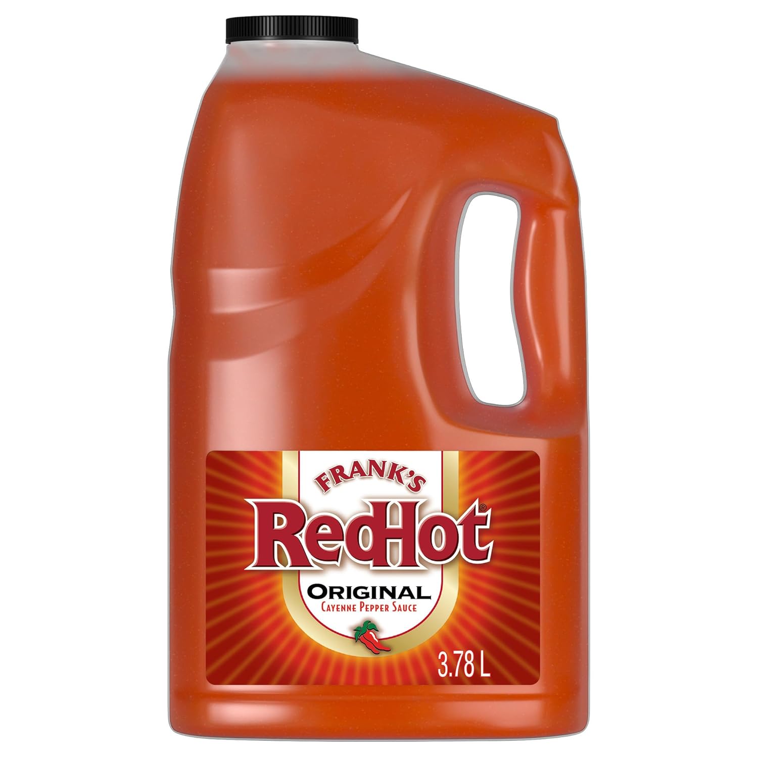 Franks RedHot Original Cayenne Pepper Hot Sauce, 1 gal - One Gallon Bulk Container of Cayenne Pepper Hot Sauce to Add Flavorful Heat to Entrees, Sides