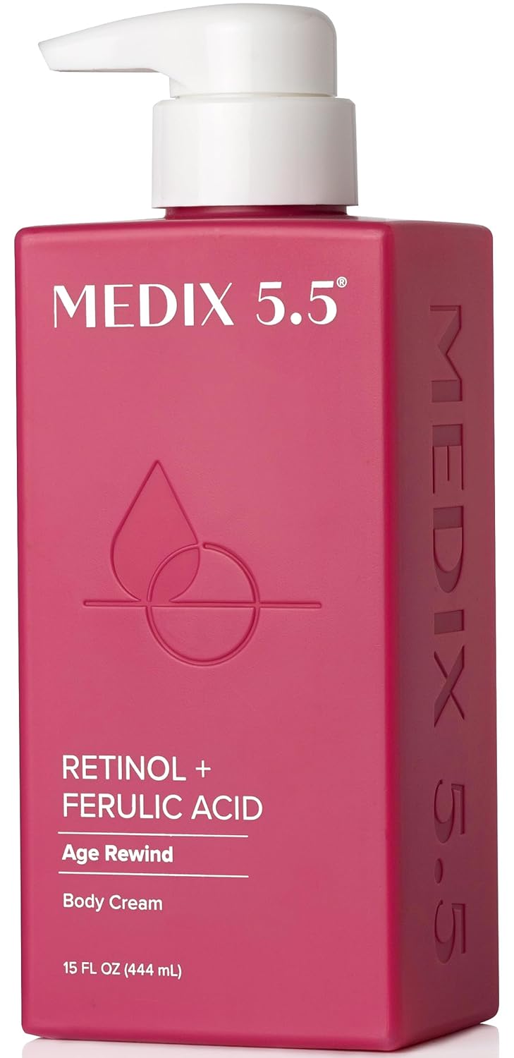 MEDIX 5.5 Collagen Cream Skin Care Face Lotion & Body Lotion For Dry Skin | Anti Aging Collagen Peptides Firming Cream Body Moisturizers Lifts, Firms, & Tightens For Younger Looking Skin, 15 Fl Oz
