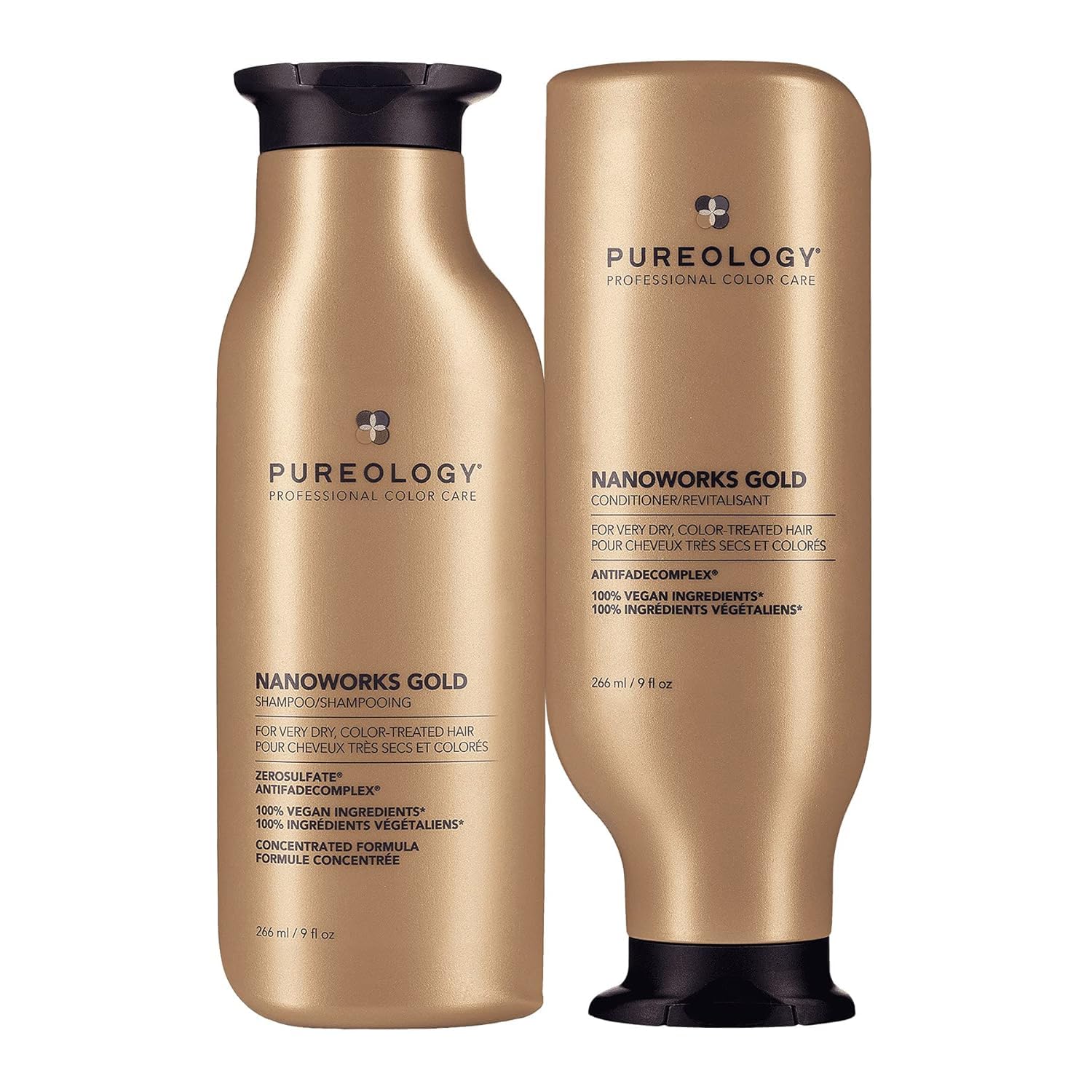 Pureology Nanoworks Gold Shampoo - For Very Dry and Color-Treated Hair, Renews Softness & Shine, Sulfate-Free