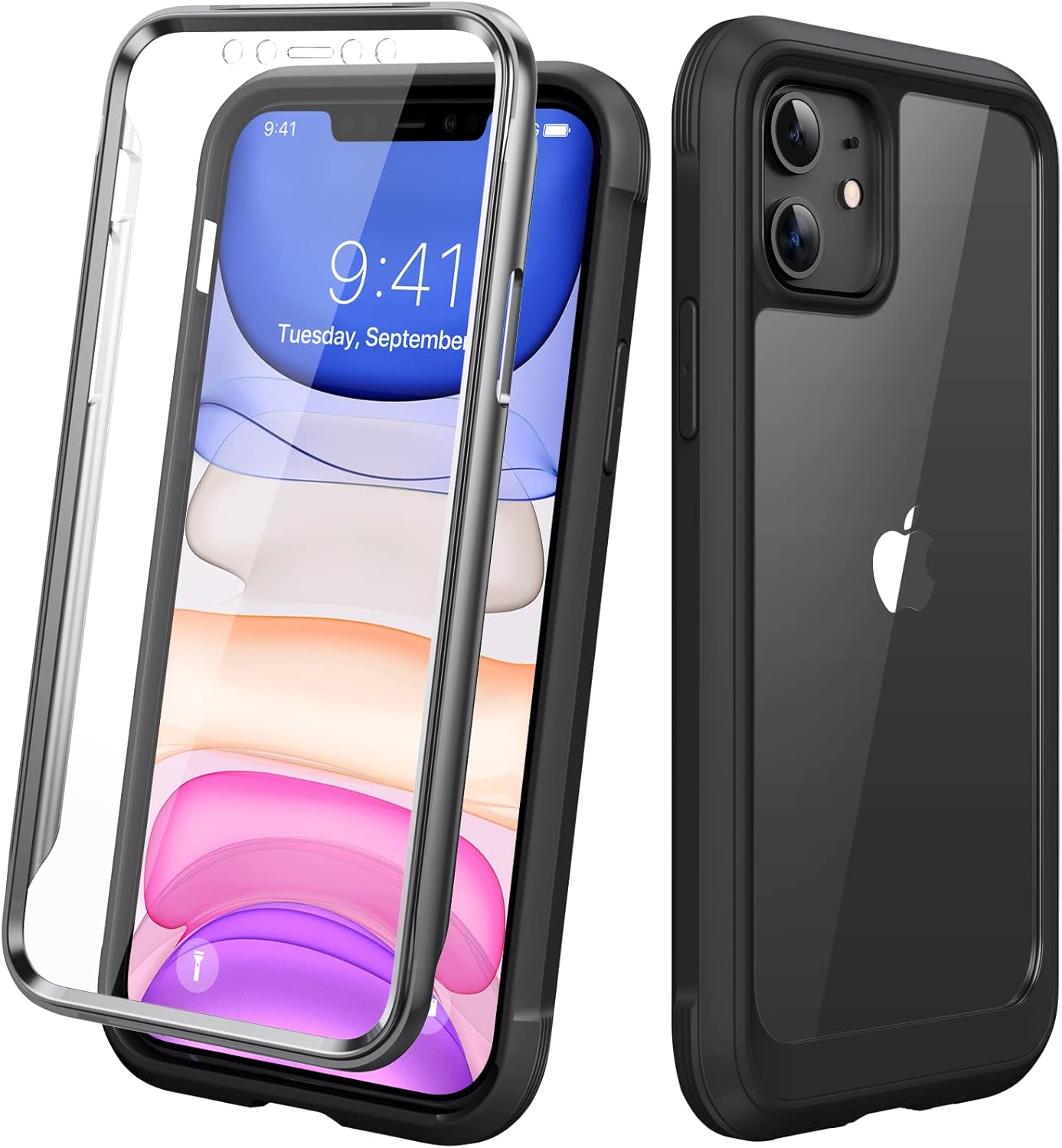 Diaclara Designed for iPhone 12 Mini Case, Full Body Rugged with Built-in Touch Sensitive Anti-Scratch Screen Protector