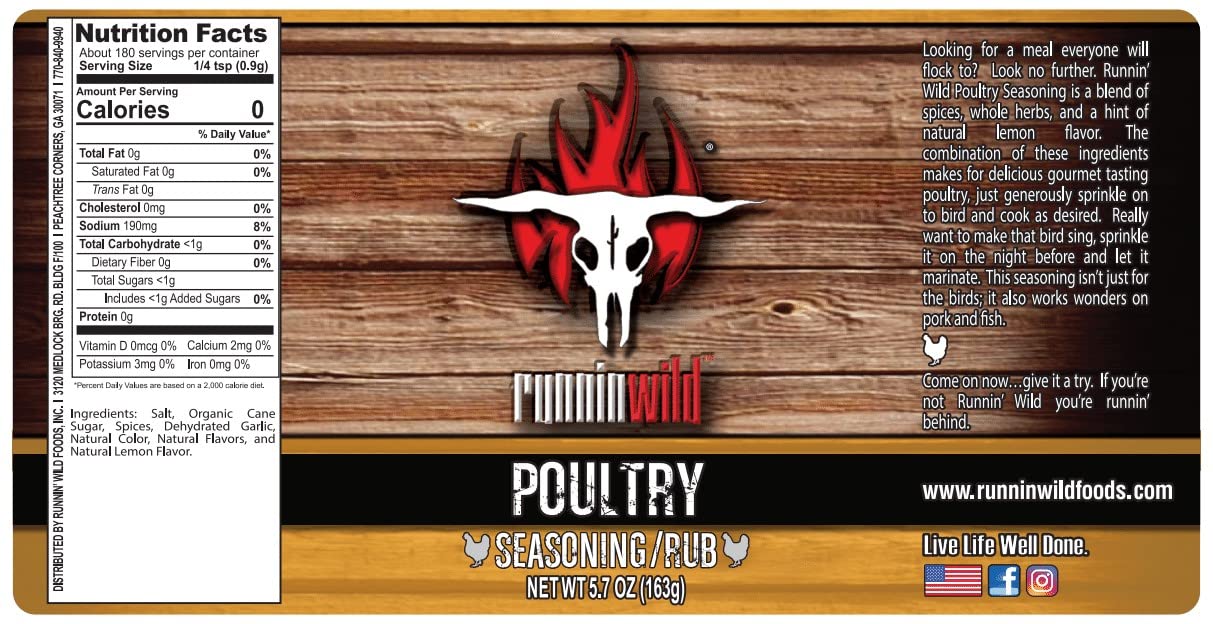 Gourmet Honey BBQ Rub & Seasoning – Delicious Sweet & Smoky Flavor for Pork, Chicken, Ribs & Salmon | Premium BBQ Dry Rub | Runnin’ Wild Foods