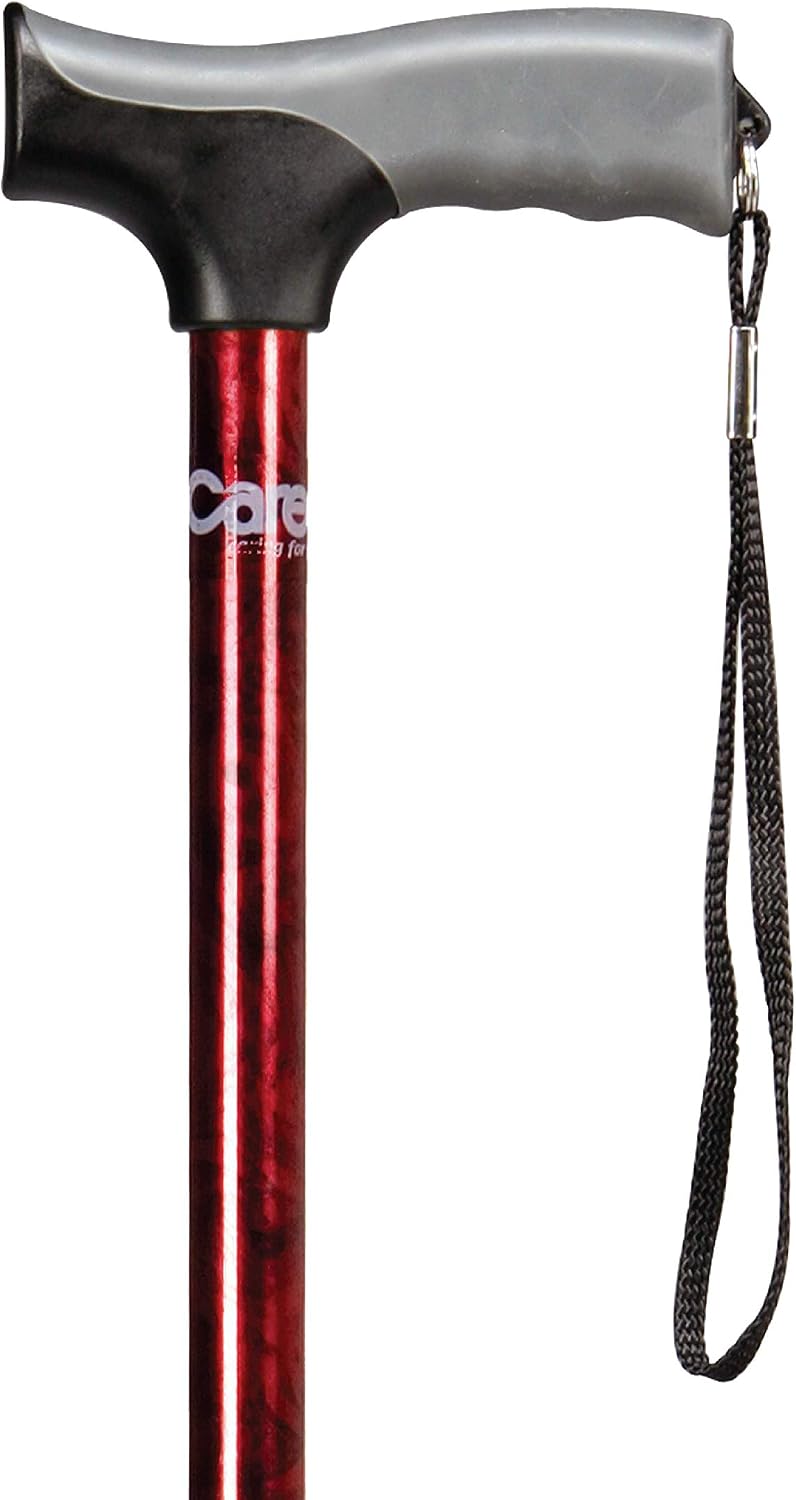 Carex Soft Grip Walking Cane with Strap, Anti-Slip Walking Cane for Easy Maneuvering, Walk Stick for Seniors & Adults with Added Support and Adjustable for Balance, Supports up to 250 lbs