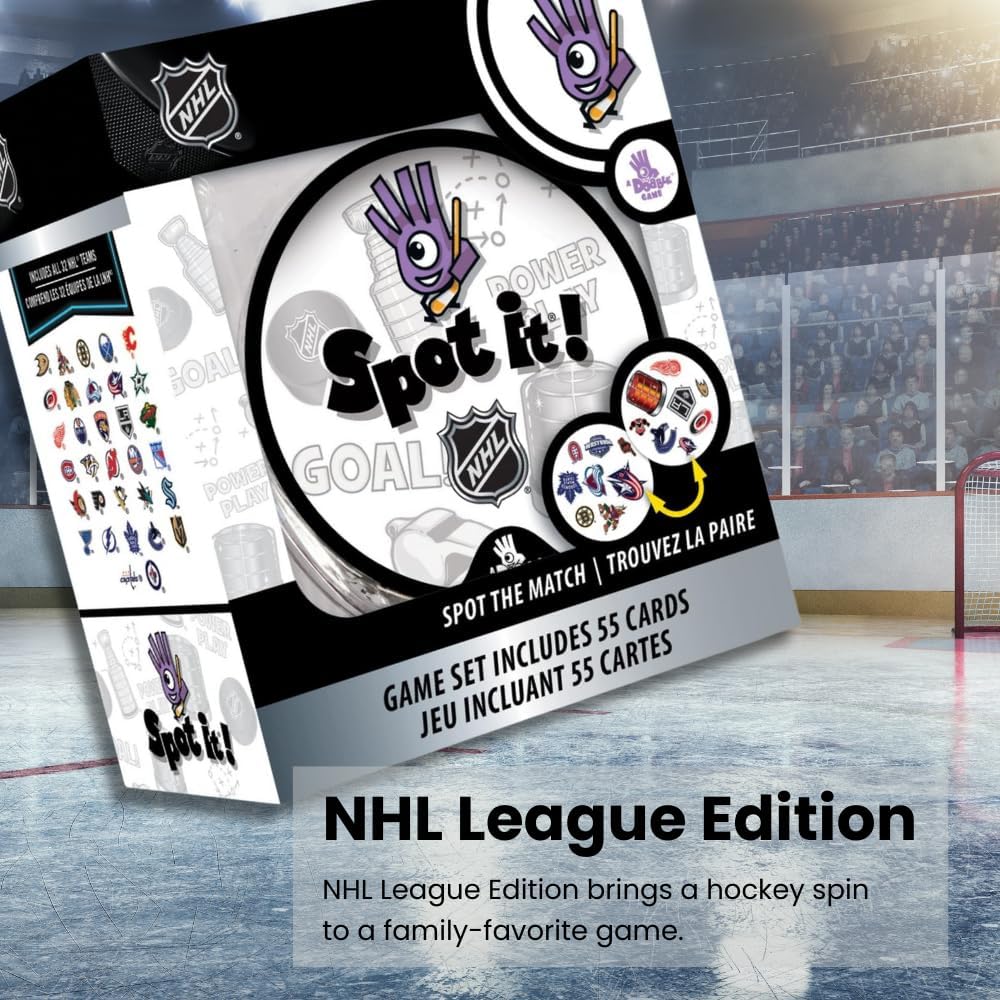 Masterpieces NHL Unisex-Teen Spot It! Card Game