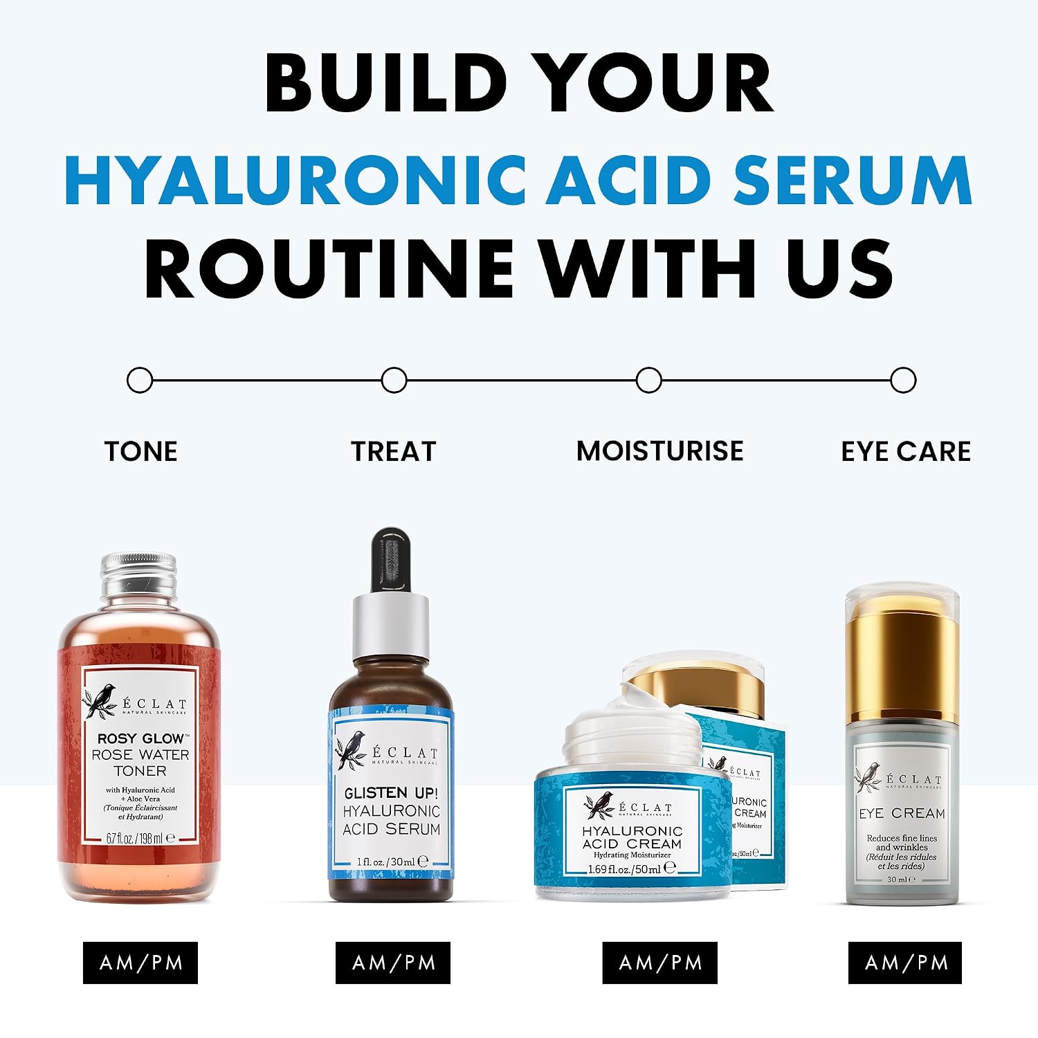 Eclat Skincare Vitamin C Serum - Skin Care for Dark Spots, Vitamin C Serum for Face with Hyaluronic Acid, Ferulic Acid, & Vit E - Anti Aging and Skin Brightening Vit C Formula for Face Care 1 Fl Oz