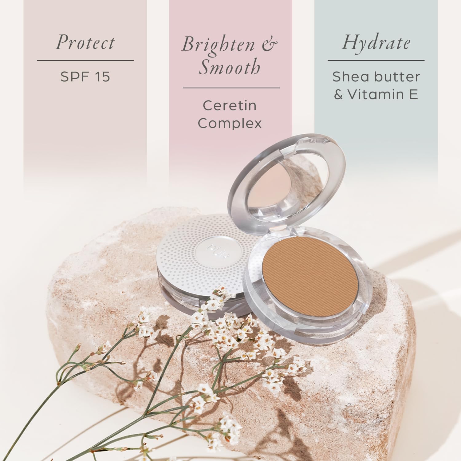 PÜR 4-in-1 Pressed Mineral Makeup Powder Foundation with SPF 15 | Buildable Foundation Coverage - Smooth, Even-Looking Complexion Makeup Delivers Custom Coverage and Comfortable Everyday Wear