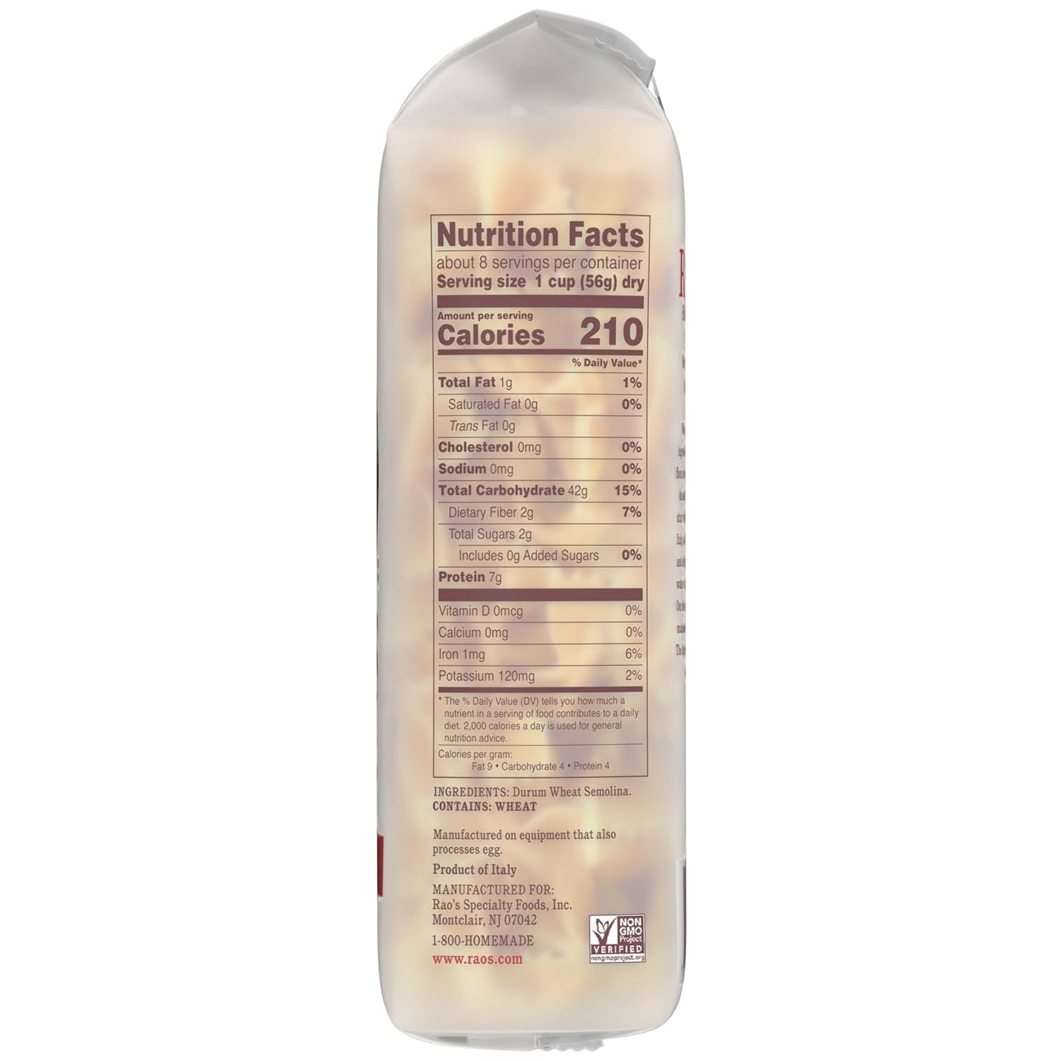 Rao's Homemade Farfalle Pasta, 16 Oz Bag