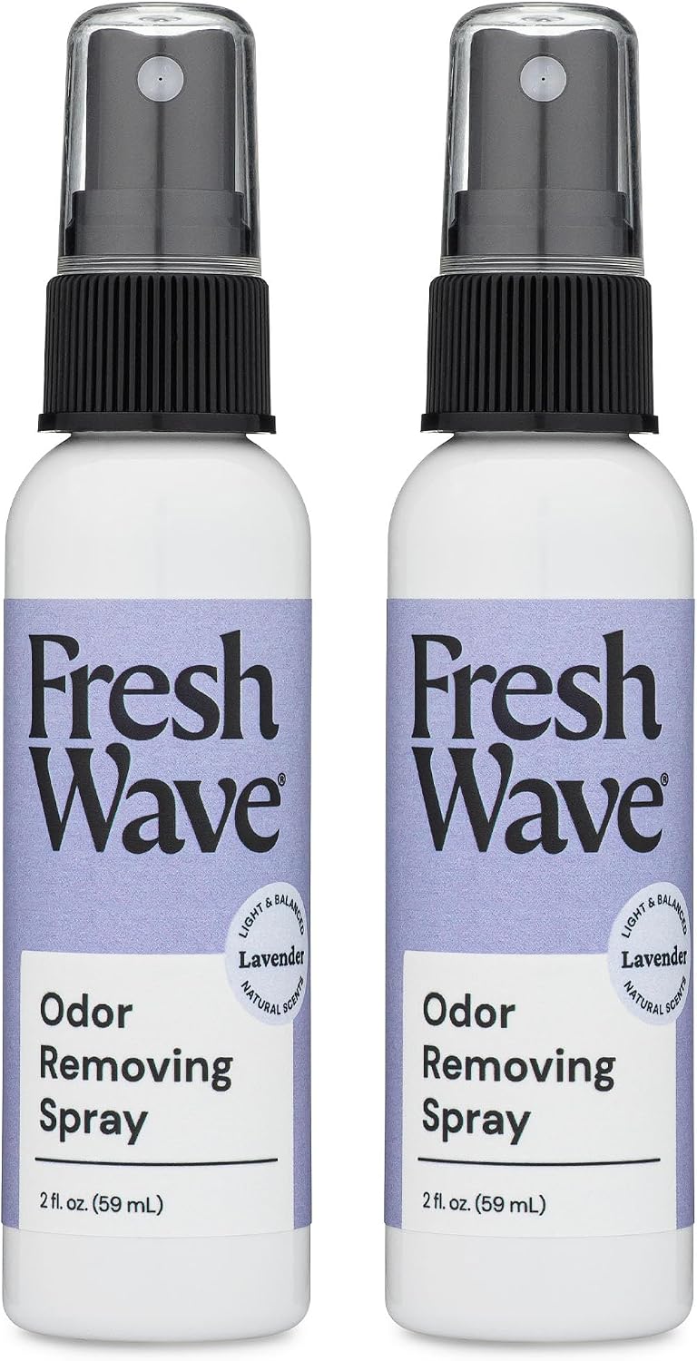 Fresh Wave Original Room and Fabric Air Freshener Spray, 2-Pk, 8 oz | Plant-based formula, Pet-safe and people-safe, Fabric and room deodorizer , For upholstery, carpets, shoes, and pet bedding