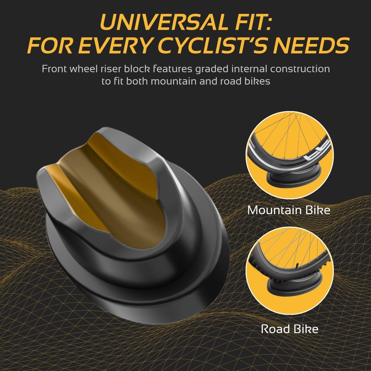 Flexzion Bike Trainer Front Wheel Block