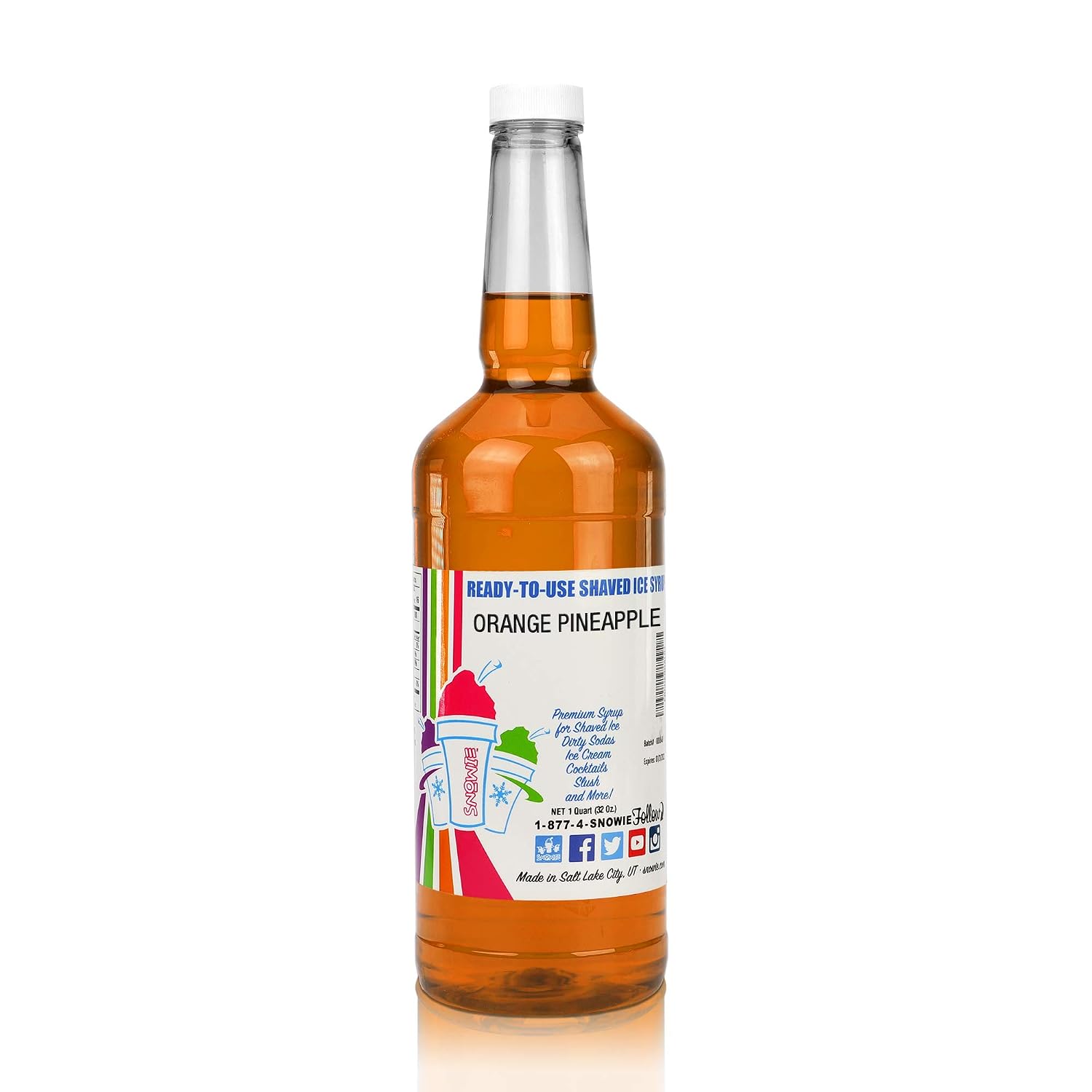 SNOWIE Ready to Use Shaved Ice Snow Cone Syrup - Gallon (Cotton Candy Pink)