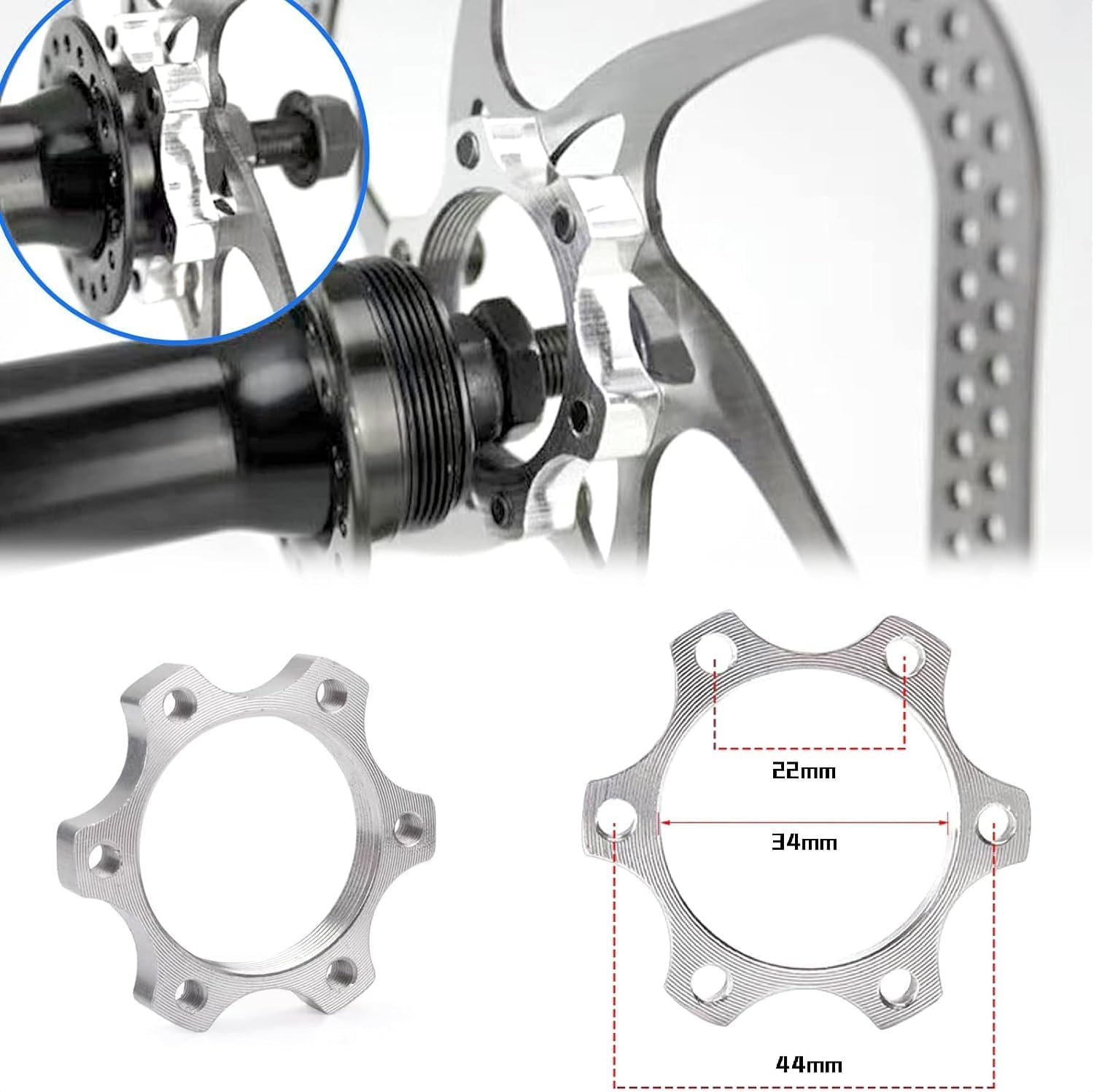 Bike Disc Brake Kit With Front and Rear Caliper、160mm Bike Rotor