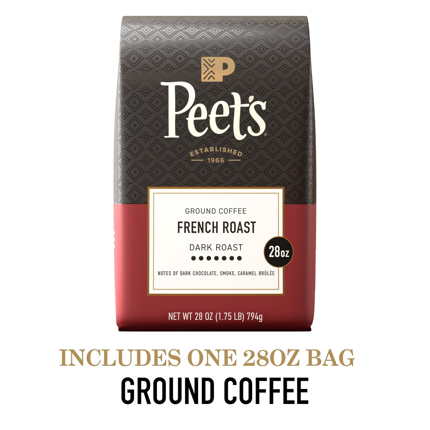 Peet's Coffee, Dark Roast Ground Coffee, 100% Arabica Coffee - Major Dickason's Blend 18 Ounce Bag