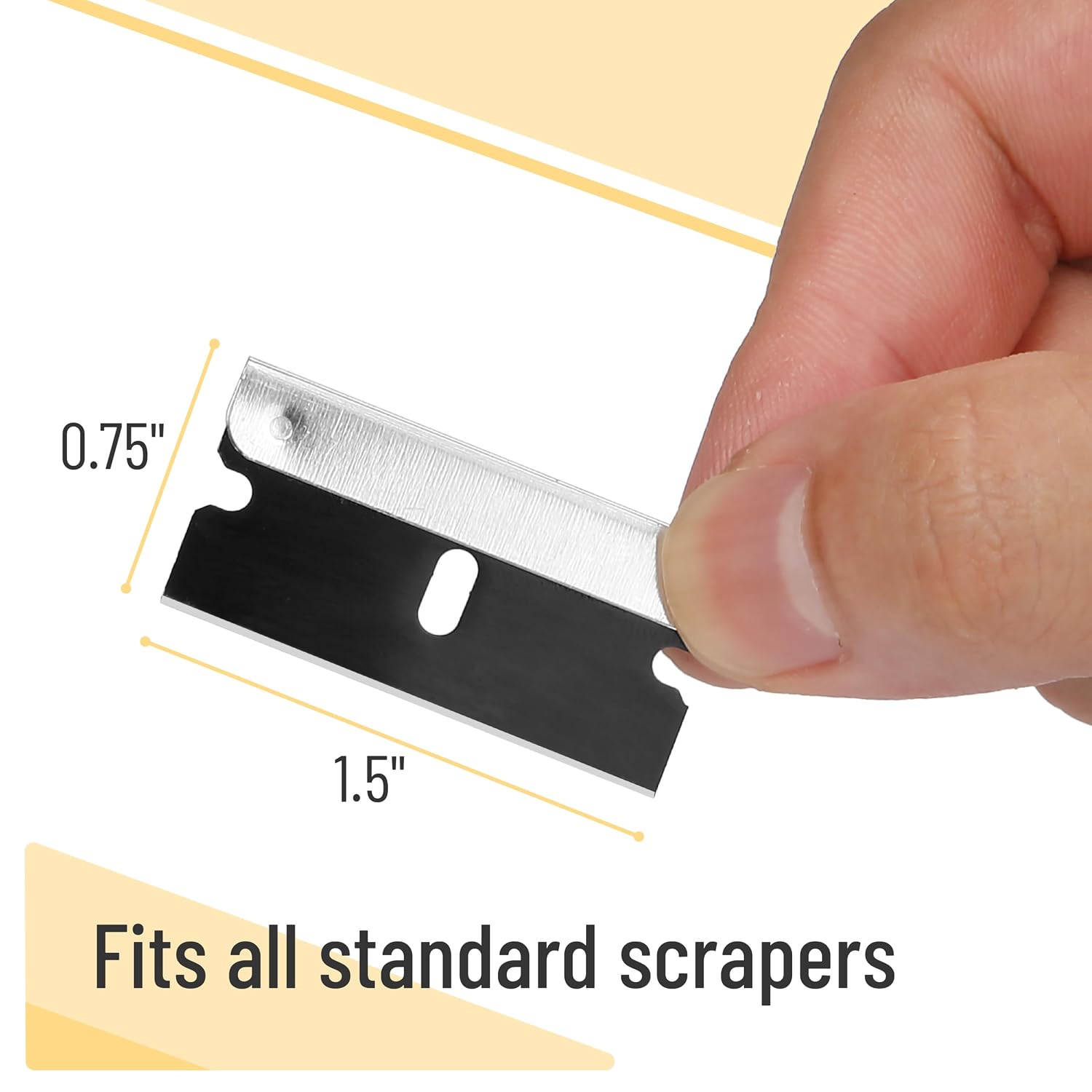 Bates- Razor Blades, 50 pcs, Carbon Steel Flat Scraper Blades