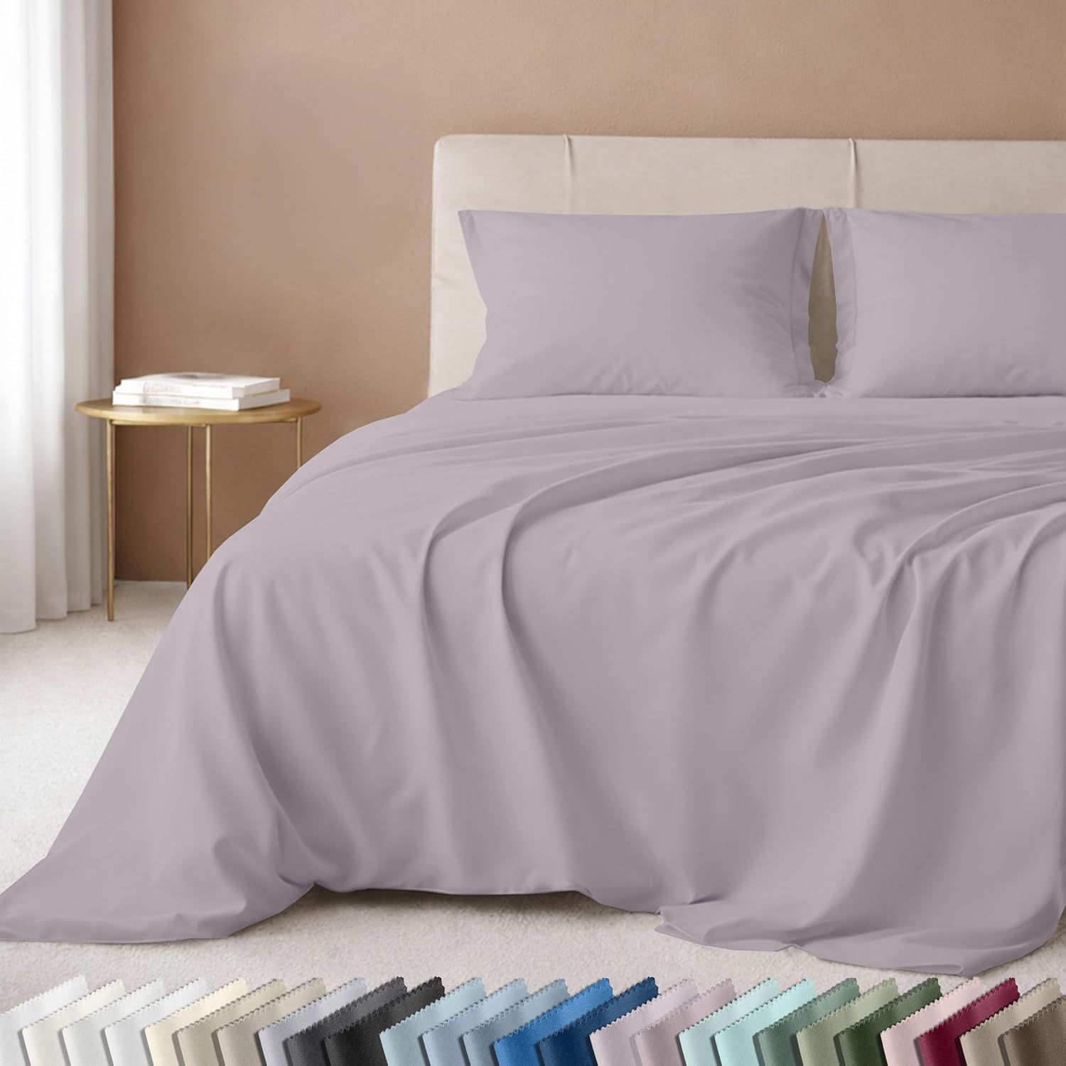 California Design Den Luxury 600 Thread Count Full Size Sheet Sets, Seafoam | 100% Cotton Sateen Backed by Good Housekeeping Seal, Soft & Smooth, 16" Deep Pocket, All-Around Elastic, Durable, Easy Care