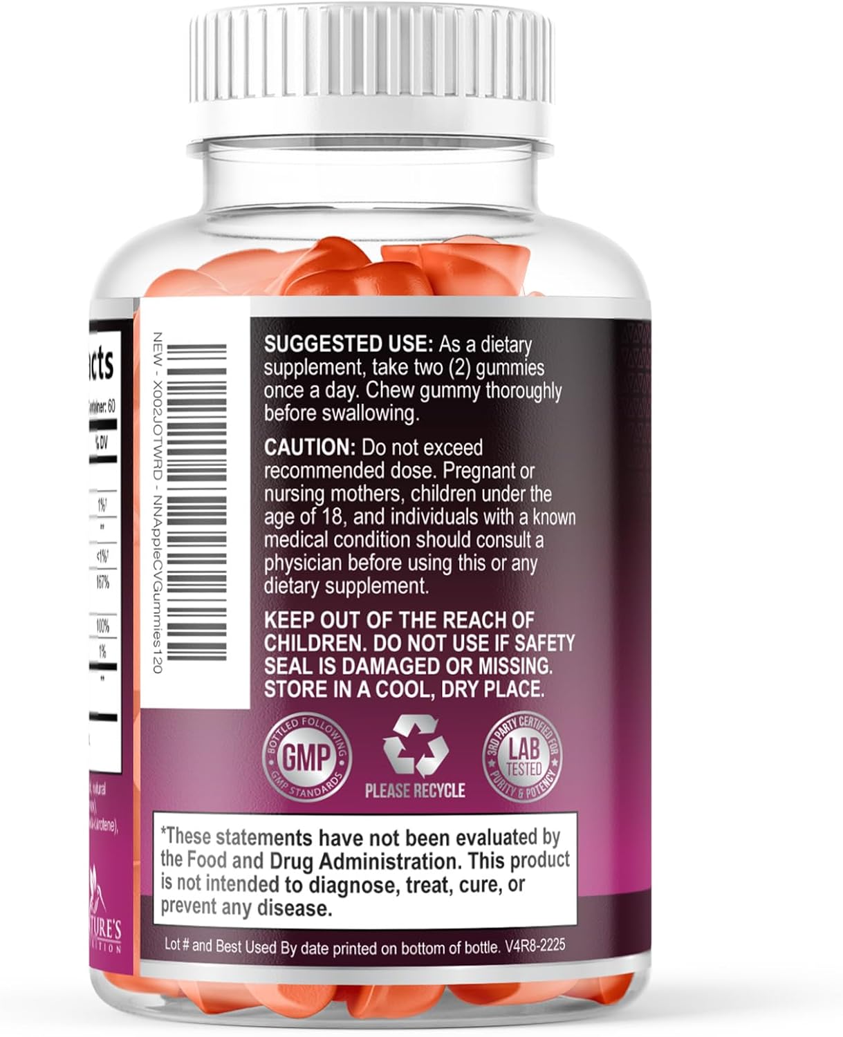 Apple Cider Vinegar Gummies for Weight Loss - Sugar Free - Max Strength ACV Gummy with Vitamin B12 & The Mother - Metabolism & Energy Support