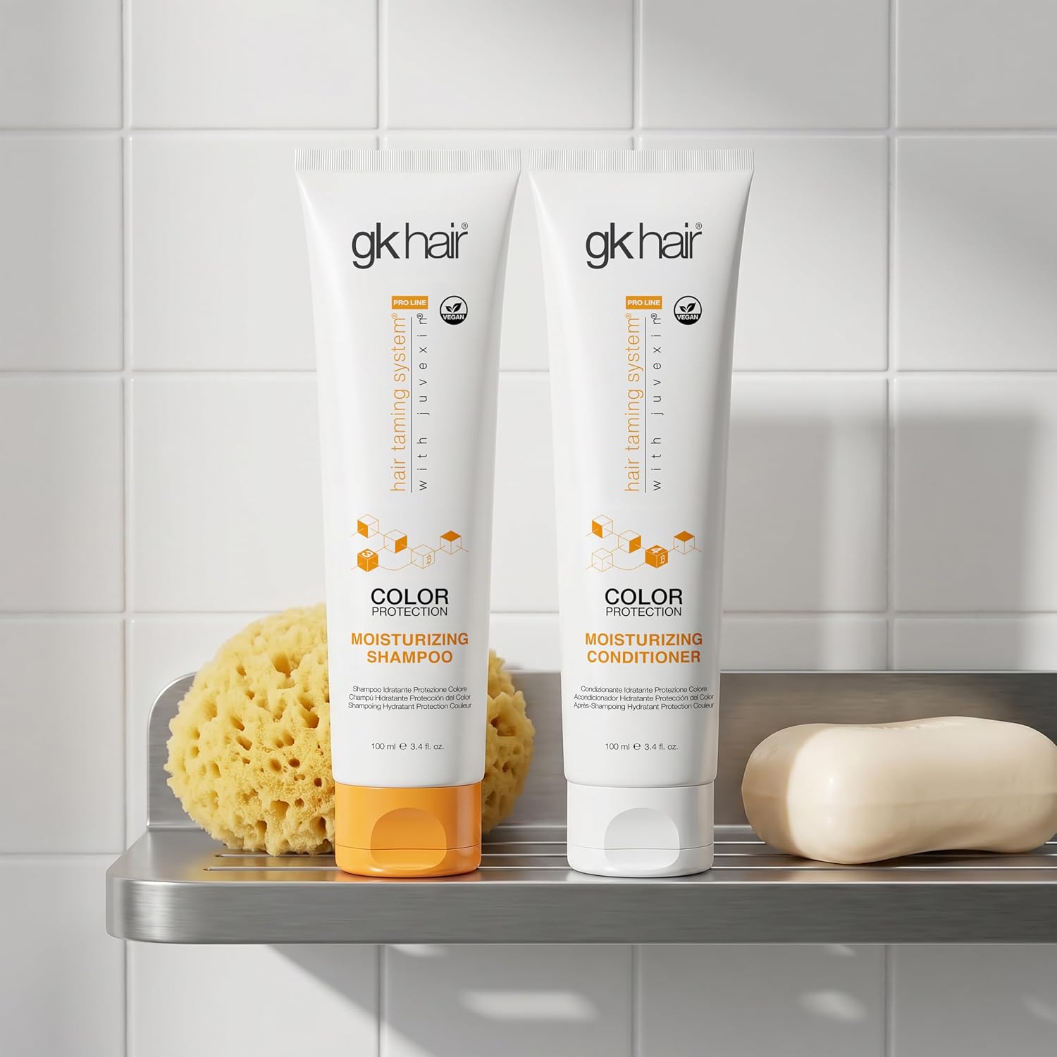 GK HAIR Keratin Shampoo and Conditioner set, Sulfate Free Moisturizing shampoo & conditioner for Color Treated Hair, Hydrating lightweight Formula for Dry, Damaged & Frizzy Hair 10.1oz each