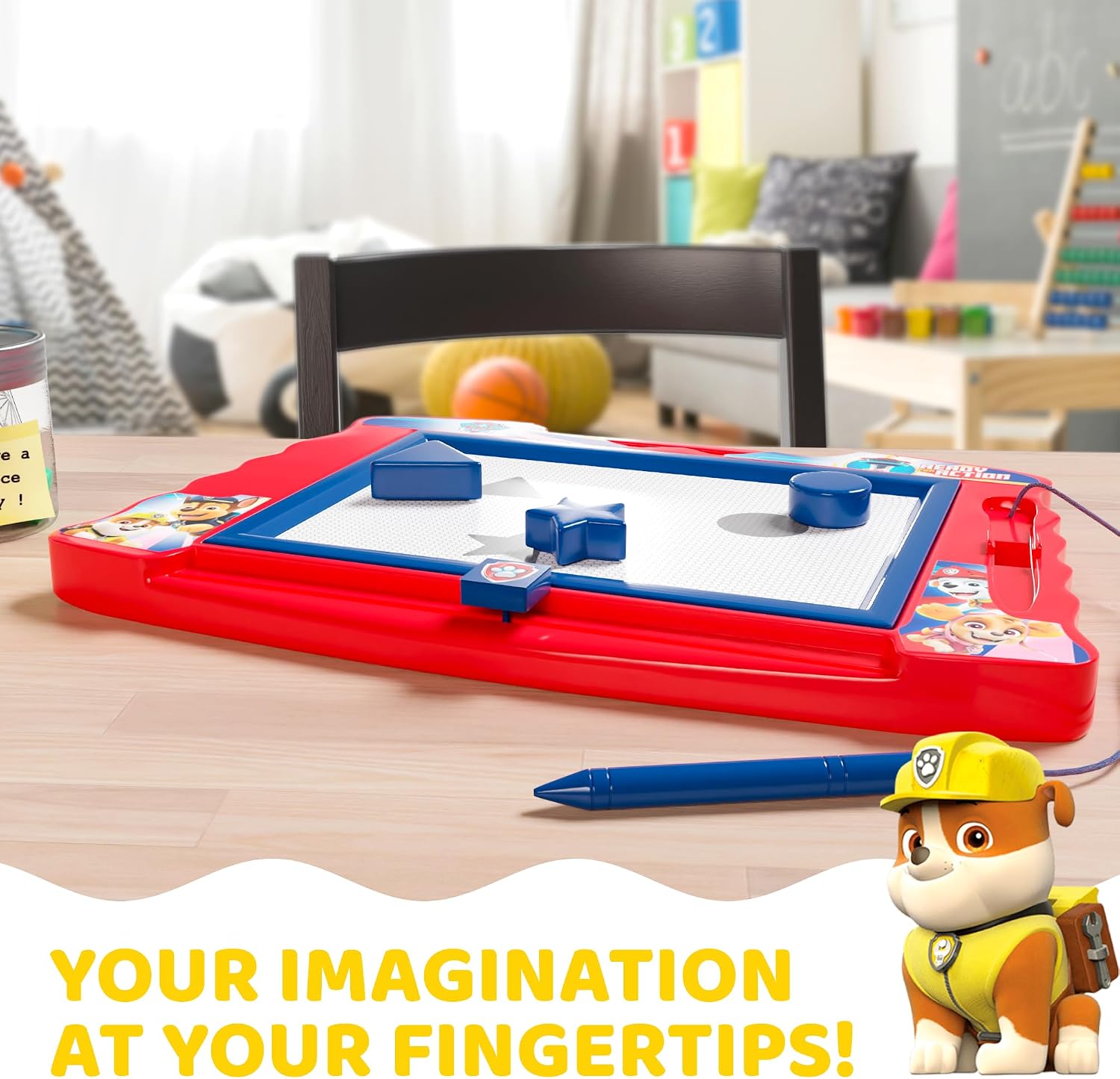 Lollipop PAW Patrol Magnetic Drawing Board with Stylus and 3 Stamps, for Girls or Boys (Pink)…