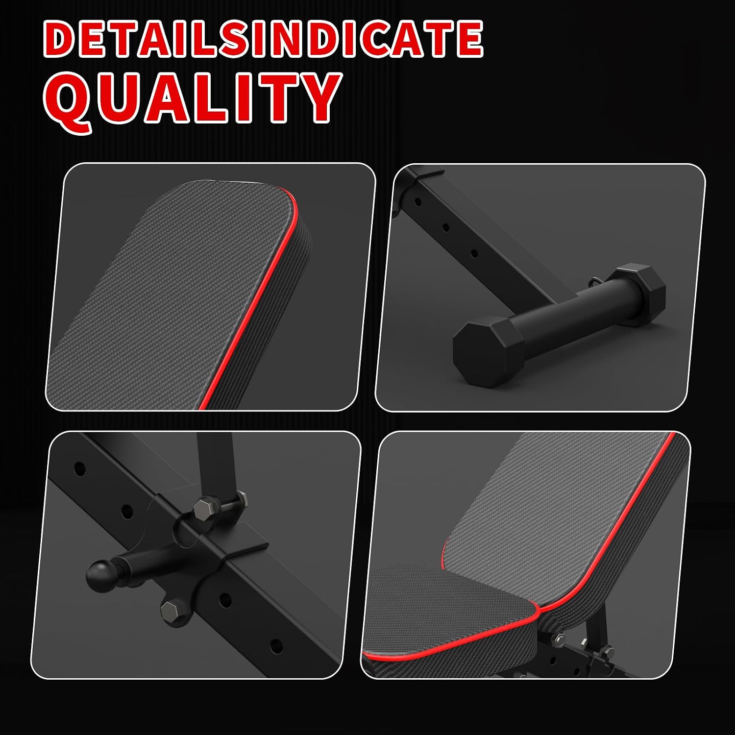 K KiNGKANG Adjustable Weight Bench, Foldable Home Gym, 1050lbs Capacity
