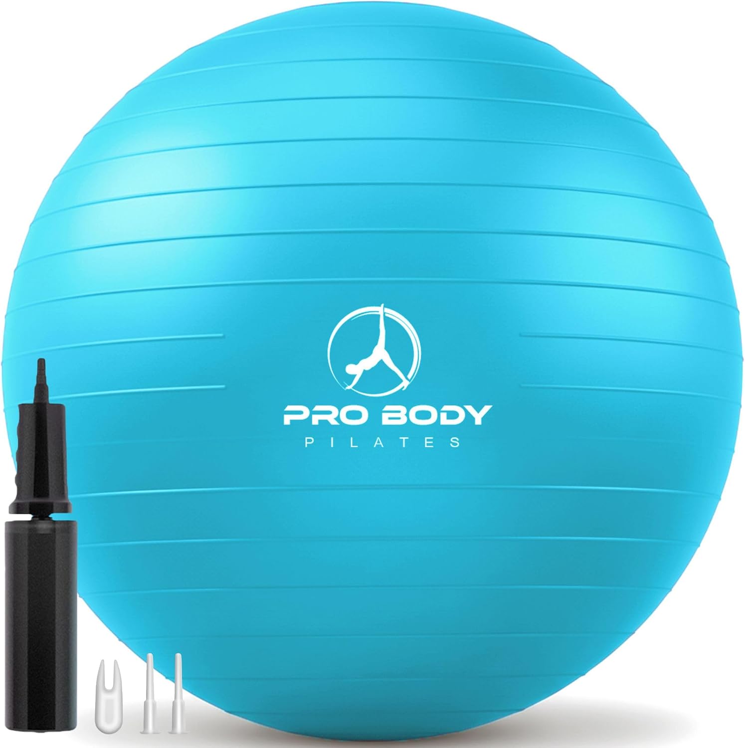 ProBody Pilates Yoga Ball - Gym Grade Exercise Ball | Sizes 45/55/65/75/85 cm, 880 lb Load, CA 10P Cert, PT & Prenatal Use, Recommended by OBs, Pump