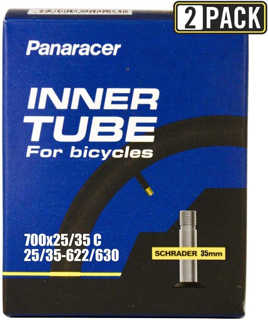 Panaracer Bicycle Tube, Schrader Valve, many different sizes, 35-48-60 mm valves, single or two pack