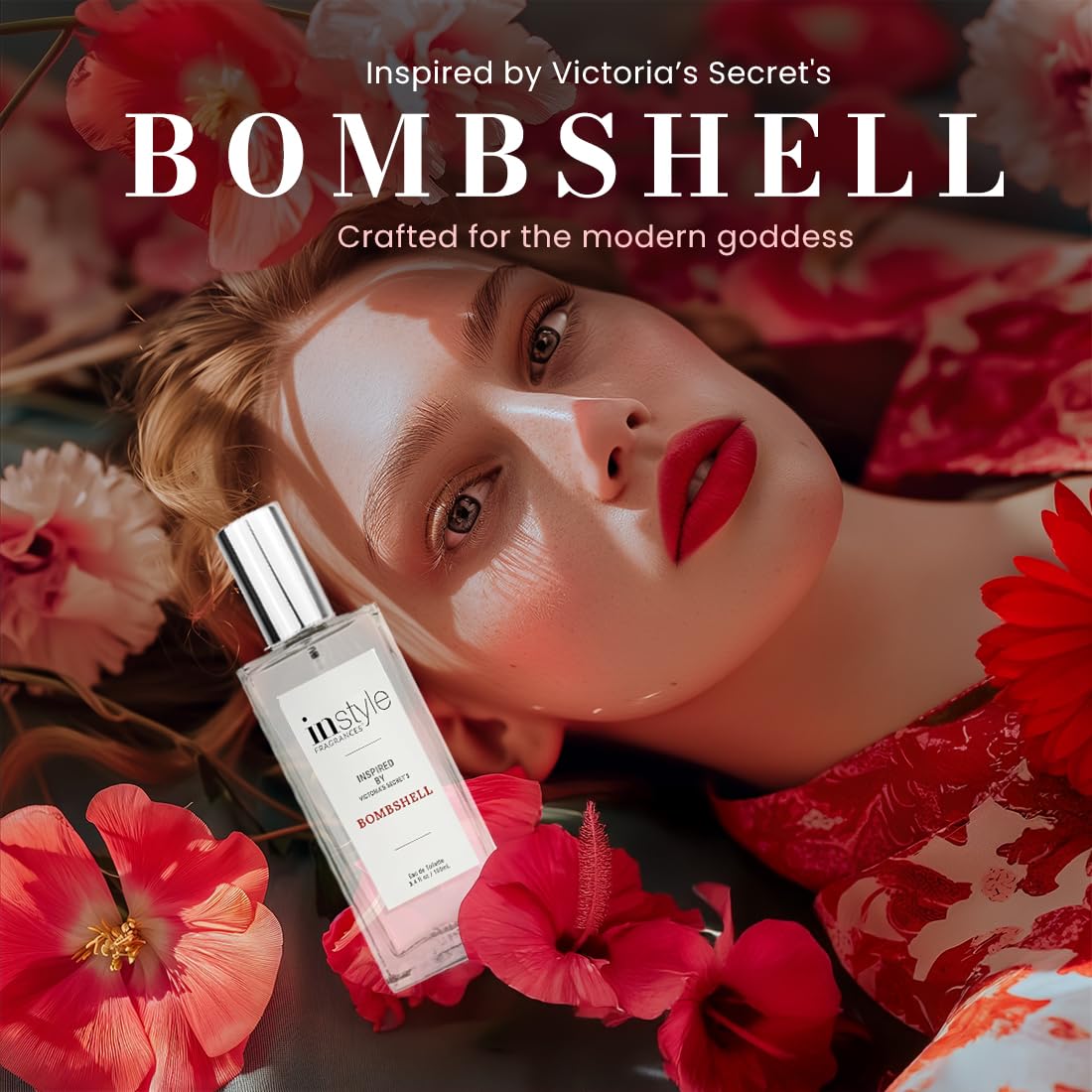 Instyle Fragrances | Inspired by Ralph Lauren's Romance | Women’s Eau de Toilette | Vegan, Paraben Free, Phthalate Free | Never Tested on Animals | 3.4 Fluid Ounces