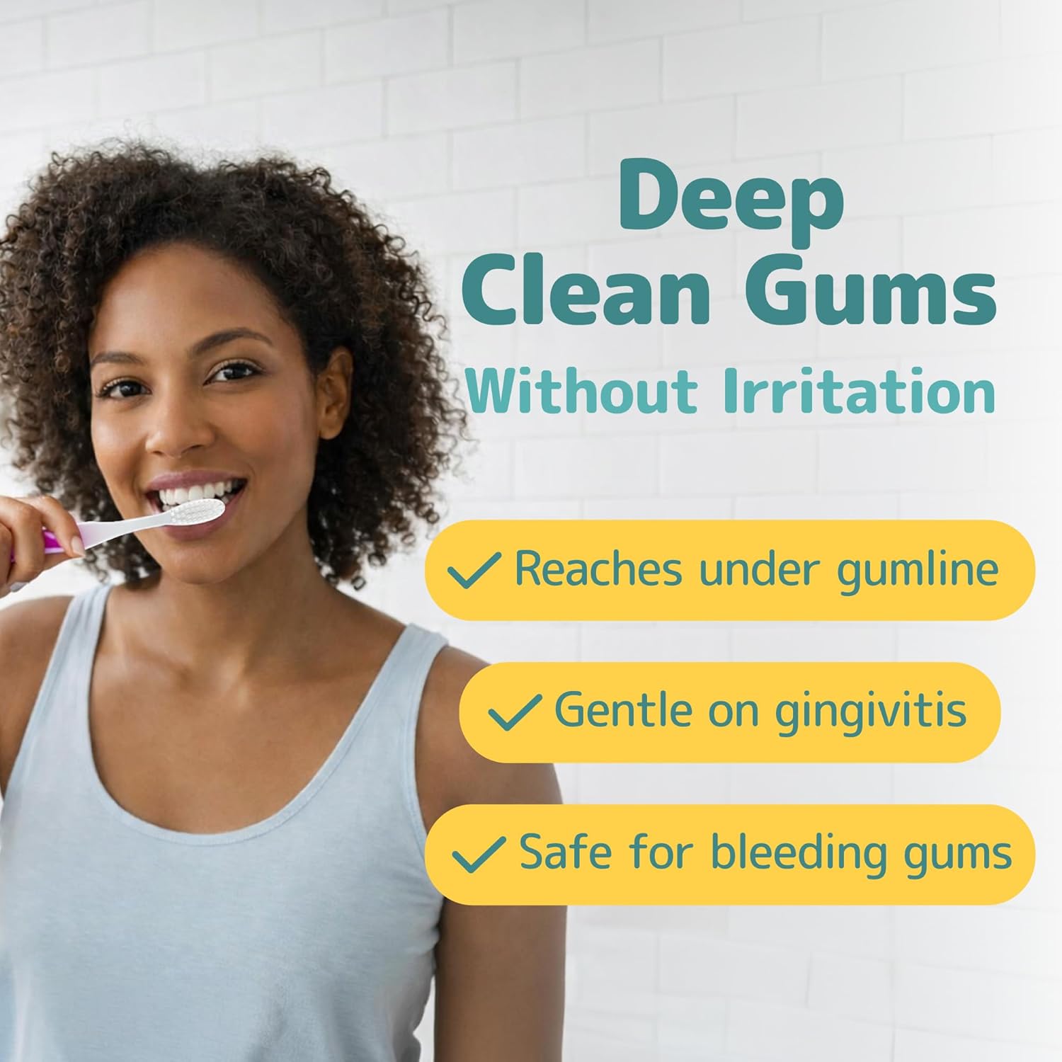 Nimbus Extra Soft Toothbrushes (Compact Size Head) Periodontist Design Tapered Bristles for Sensitive Teeth and Receding Gums