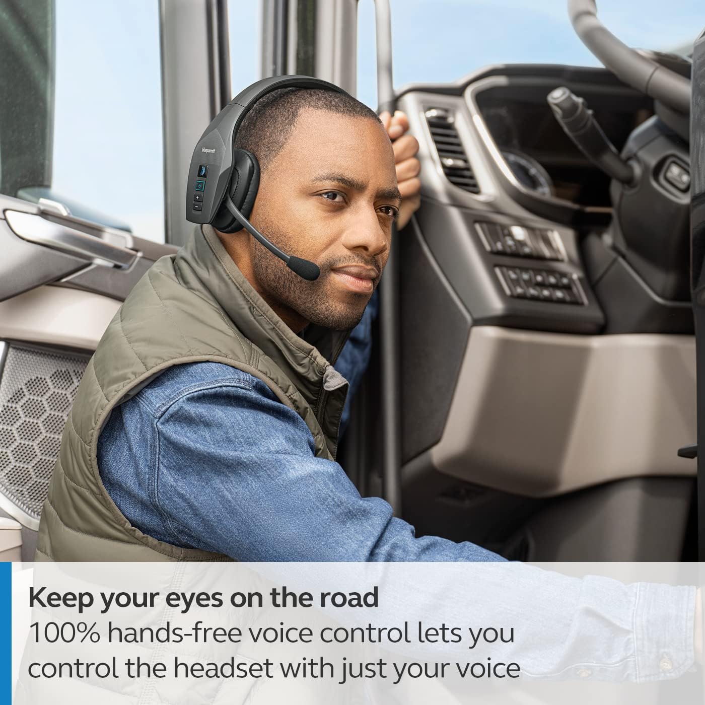 BlueParrott B550-XT Bluetooth Headset | 96% noise canceling headset for truck drivers; voice control, IP54-rated, 24 hr talk time