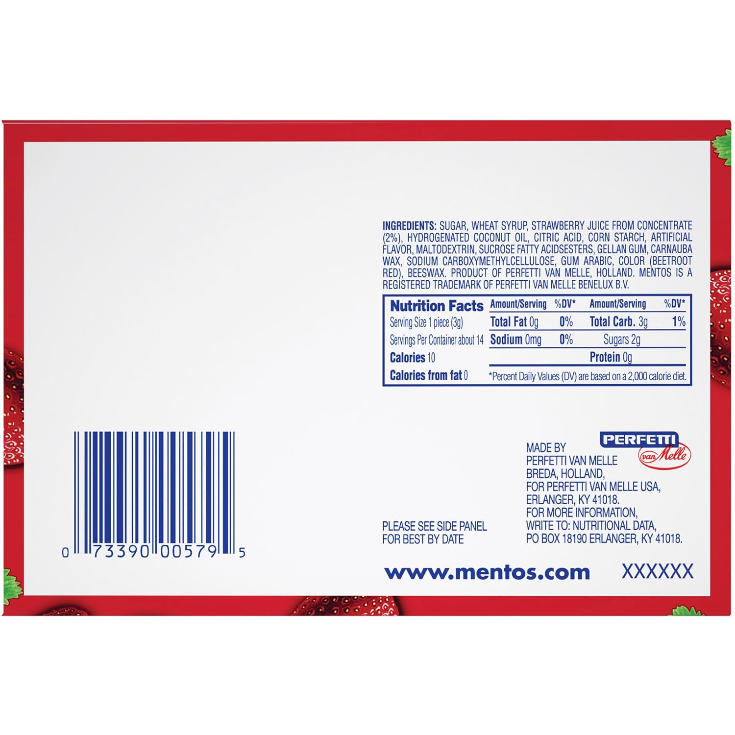 Mentos Chewy Mint Candy Roll, Cinnamon, 14 Pieces Per Roll, 15 Count Pack