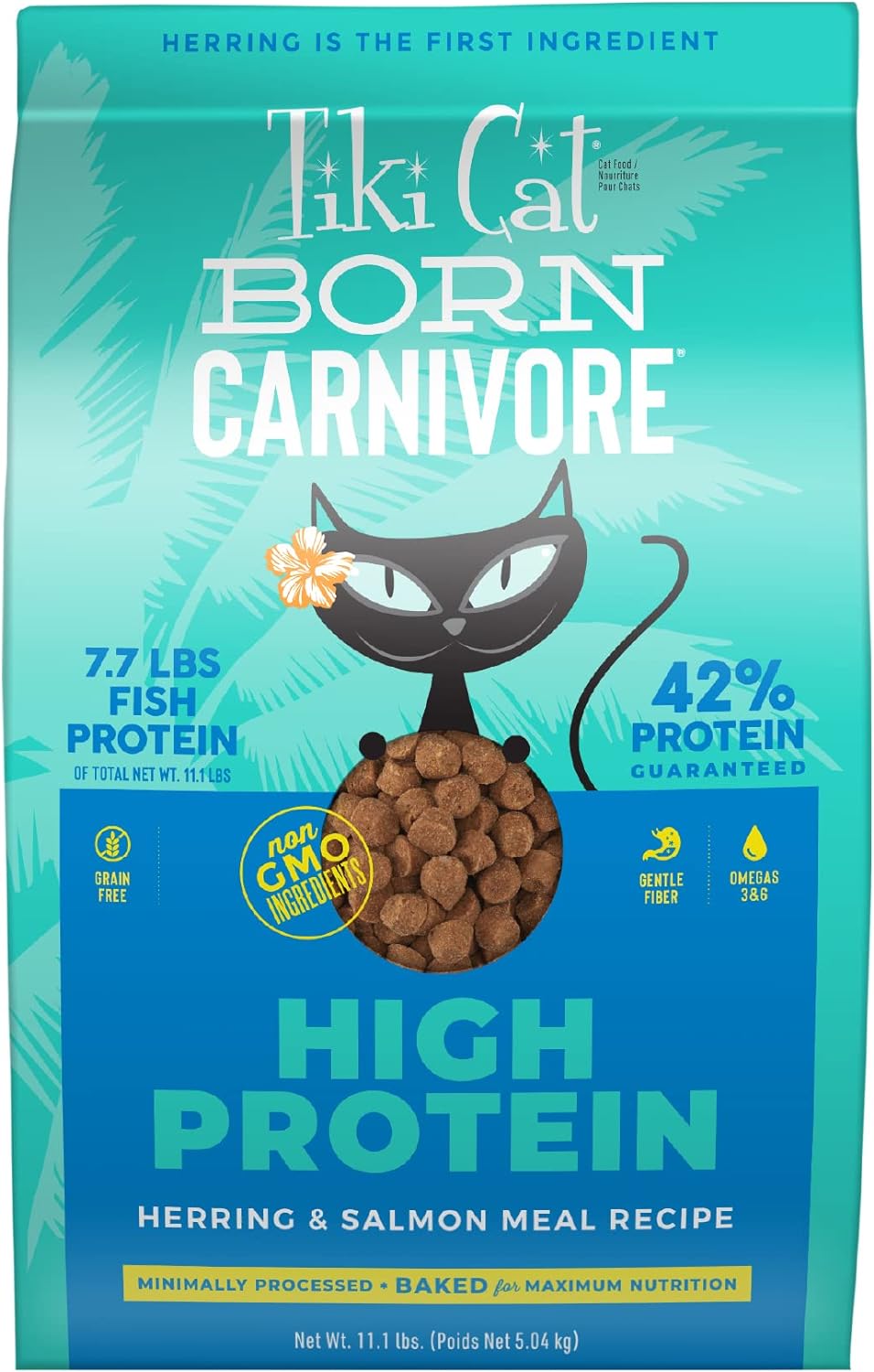 Tiki Cat Born Carnivore Dry Cat Food, Deboned Chicken & Egg, 2.8 lbs. Bag