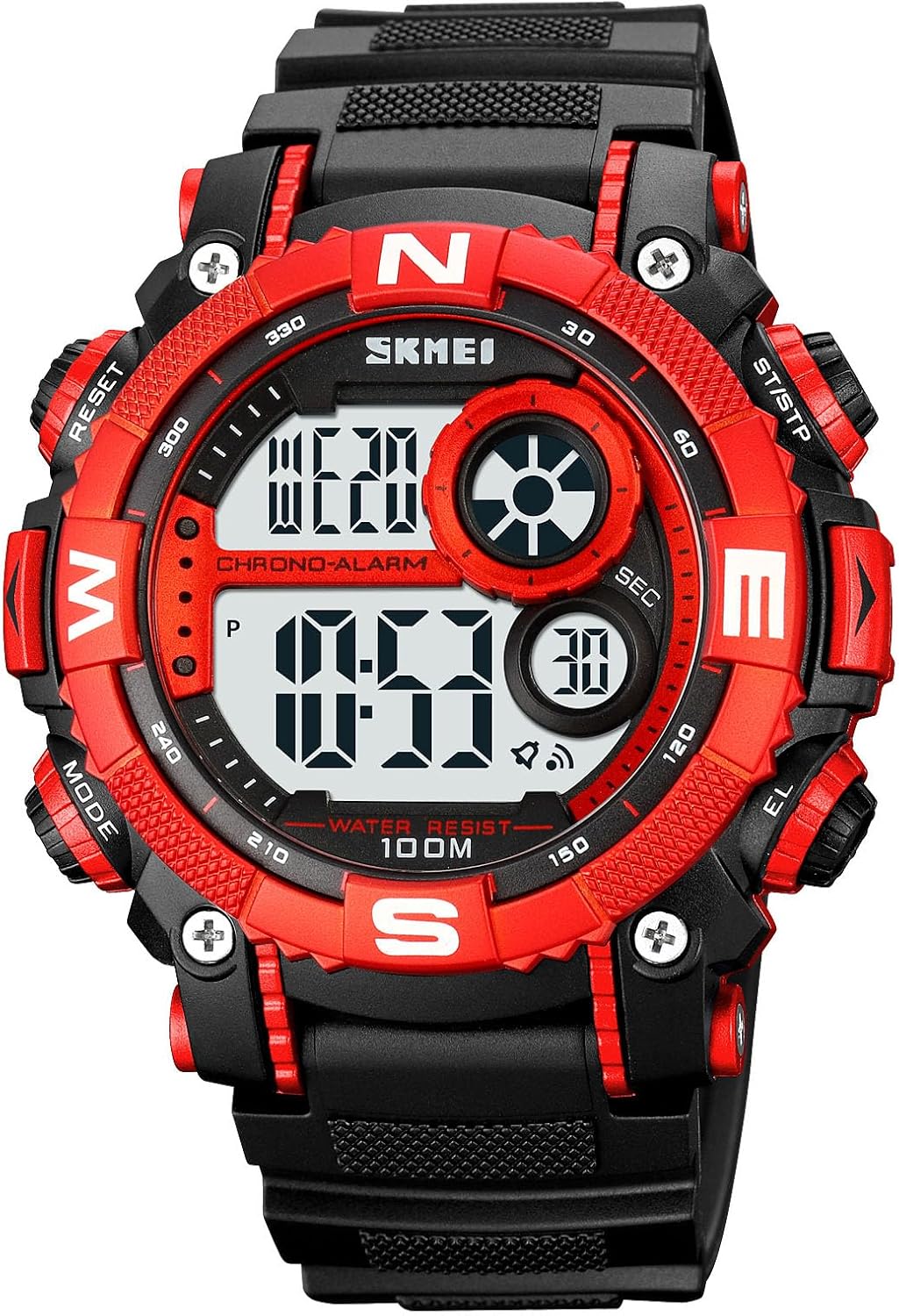 FANMIS Men's Digital Sport Watch Military LED Alarm Waterproof Quartz Watch | Tactical Outdoor Sport Watch Multi Function Led Display Alarm Stopwatch Date Quartz Rugged Style Daily Water Resistance