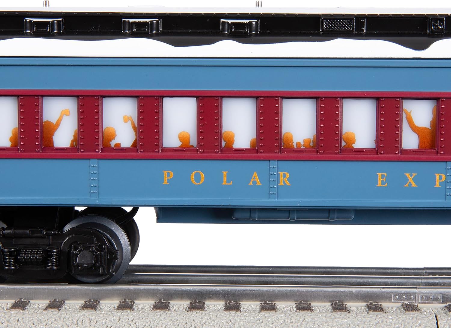 Lionel The Polar Express Diner Car – O Gauge Model Train Car with Interior Lighting, Diecast Trucks, Operating Couplers & Holiday Snow Roof, Age 14+