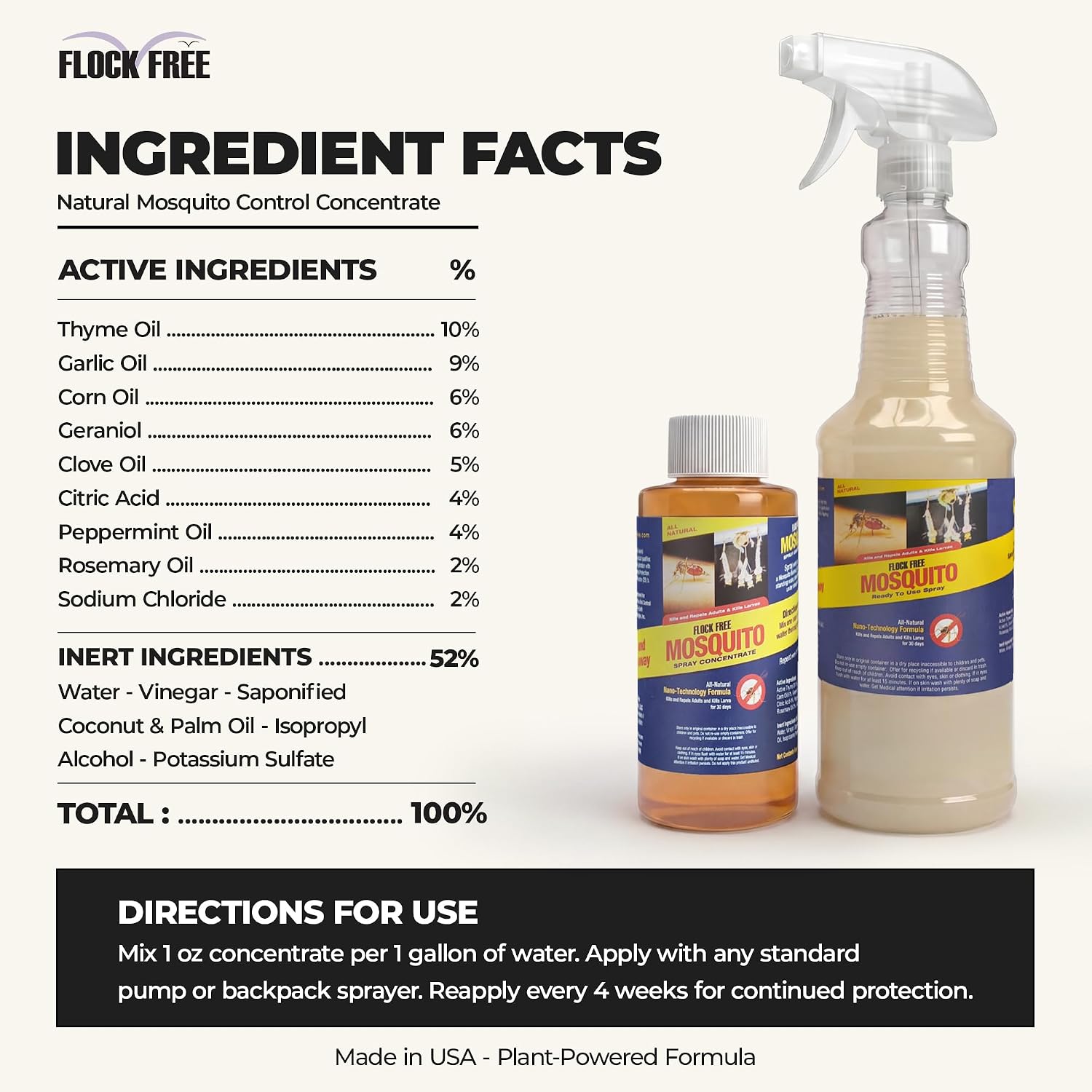 Mosquito Repellent Concentrate 4 fl oz – Makes 4 Gallons