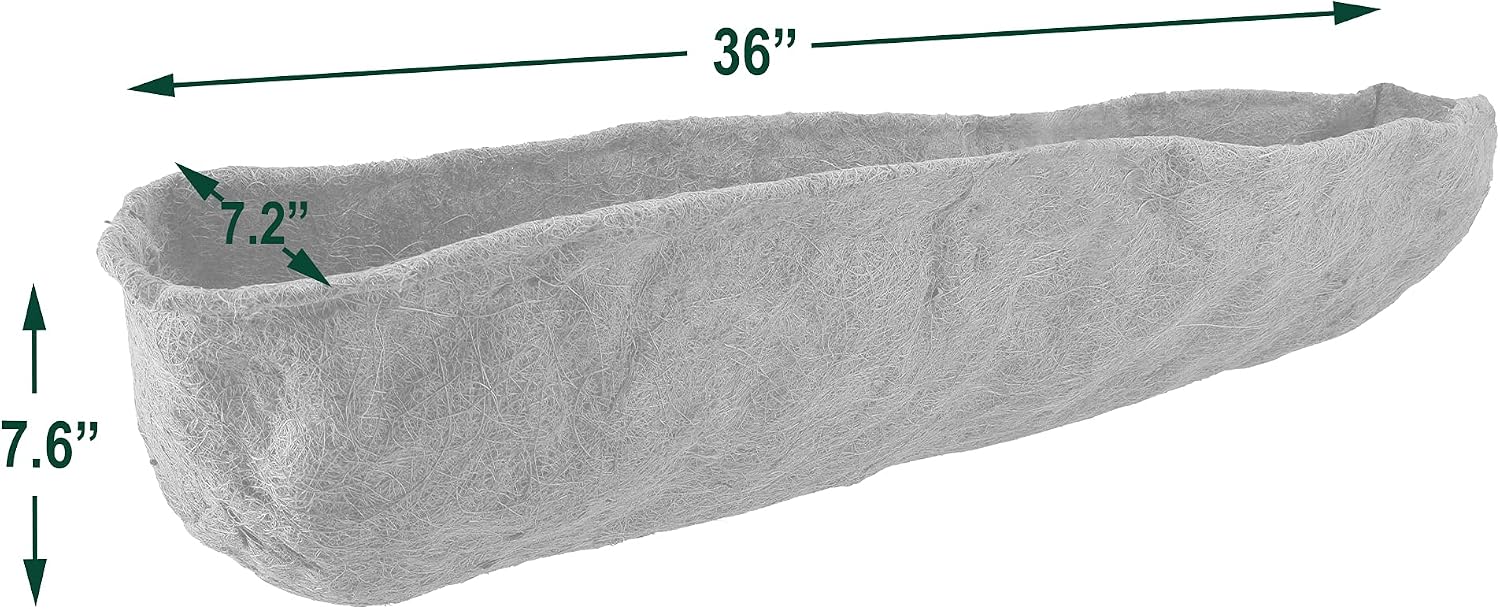 Arcadia Garden Products Extra Durable CB52 18-inch Coco Liner for Half Round Circle Wall Mounted Planters