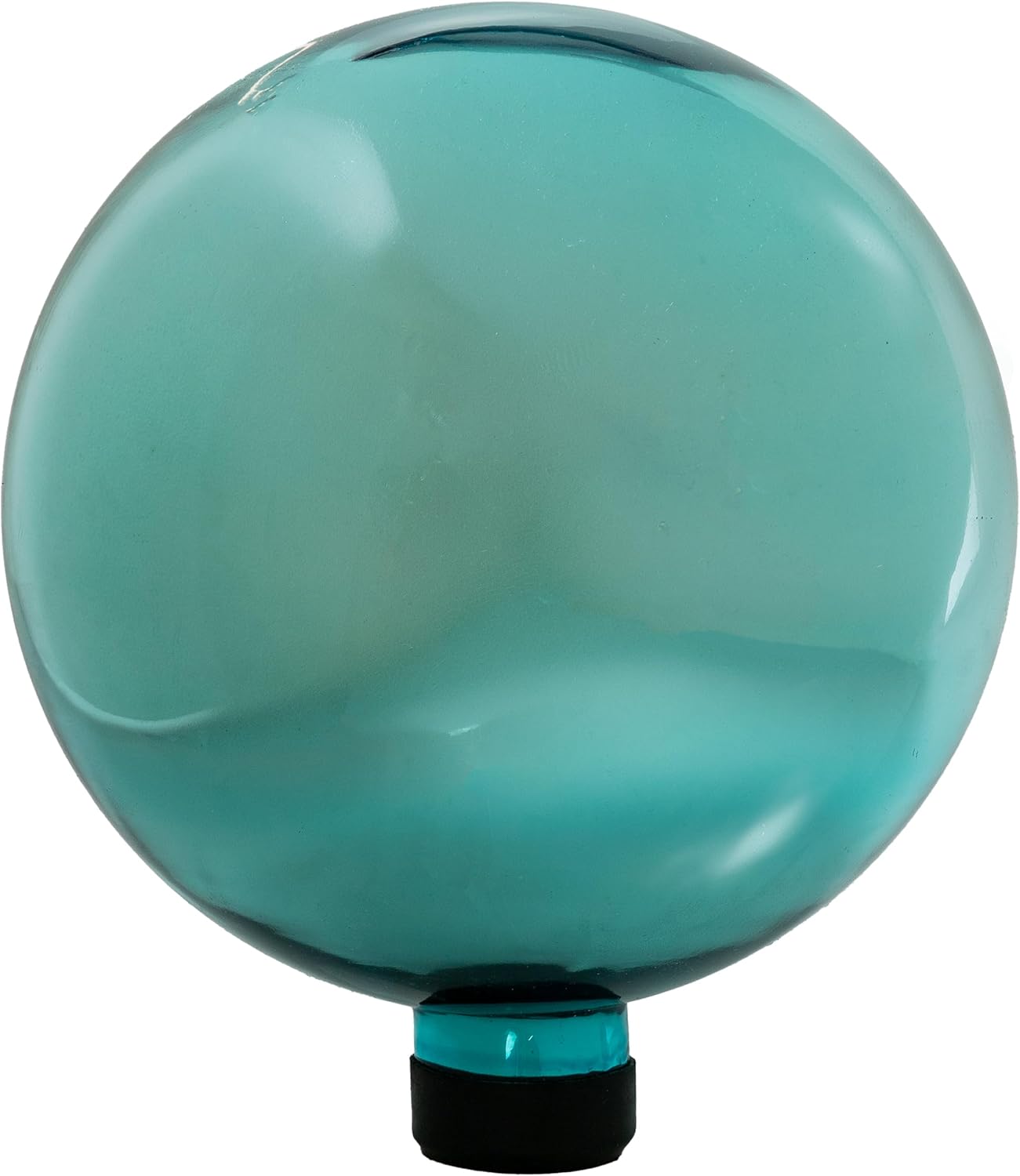 Sunnydaze 10-Inch Handblown Mirrored Glass Gazing Ball, Red | Reflective Outdoor Garden Globe Sphere, for Yard, Patio, Flower Bed, Walkway, and Landscape Decor, Stainless Steel Finish